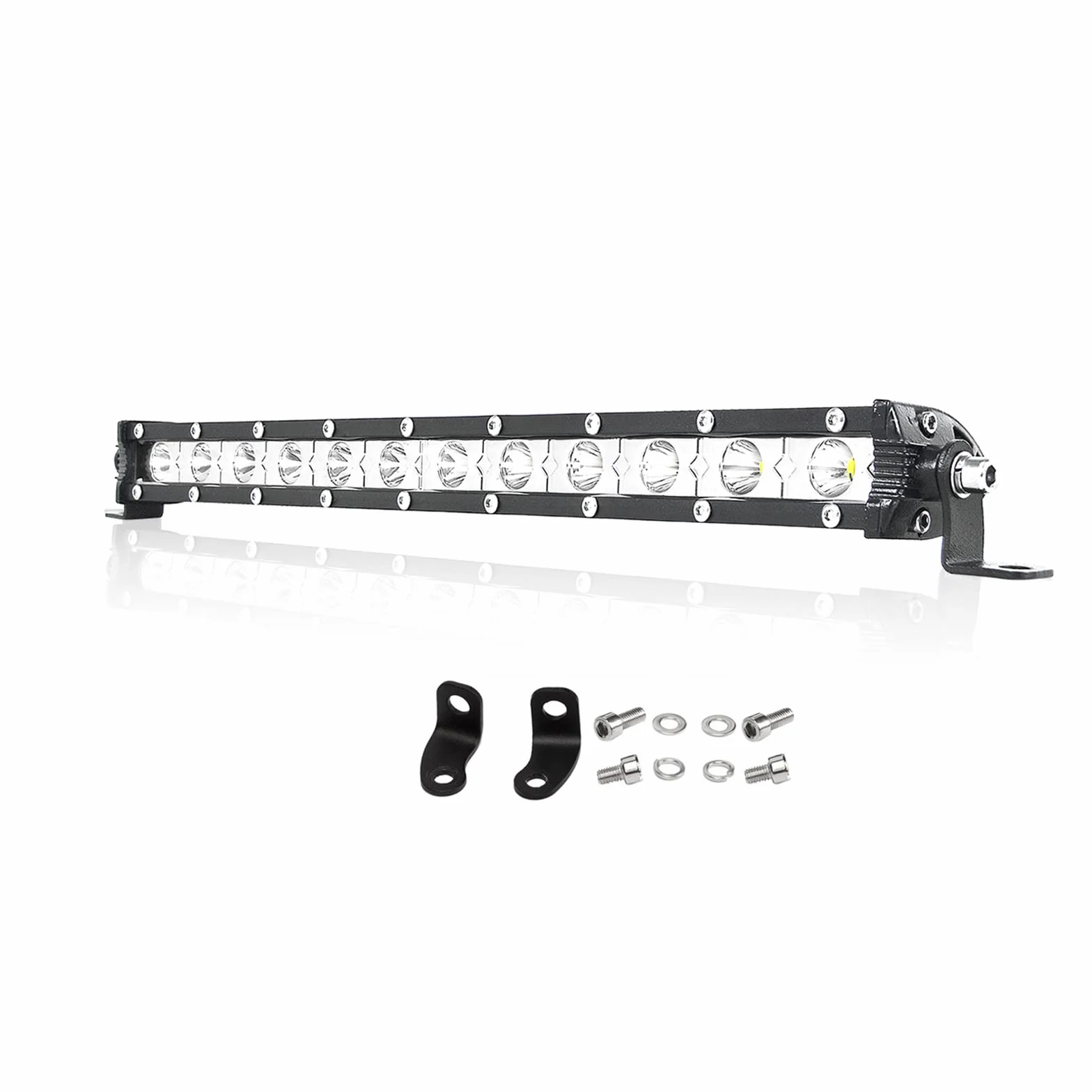 PICAA 13 cali 60W wąski pasek świetlny LED wiązka punktowa przeciwmgielna lampa do jazdy ciężarówek SUV ATV UTV