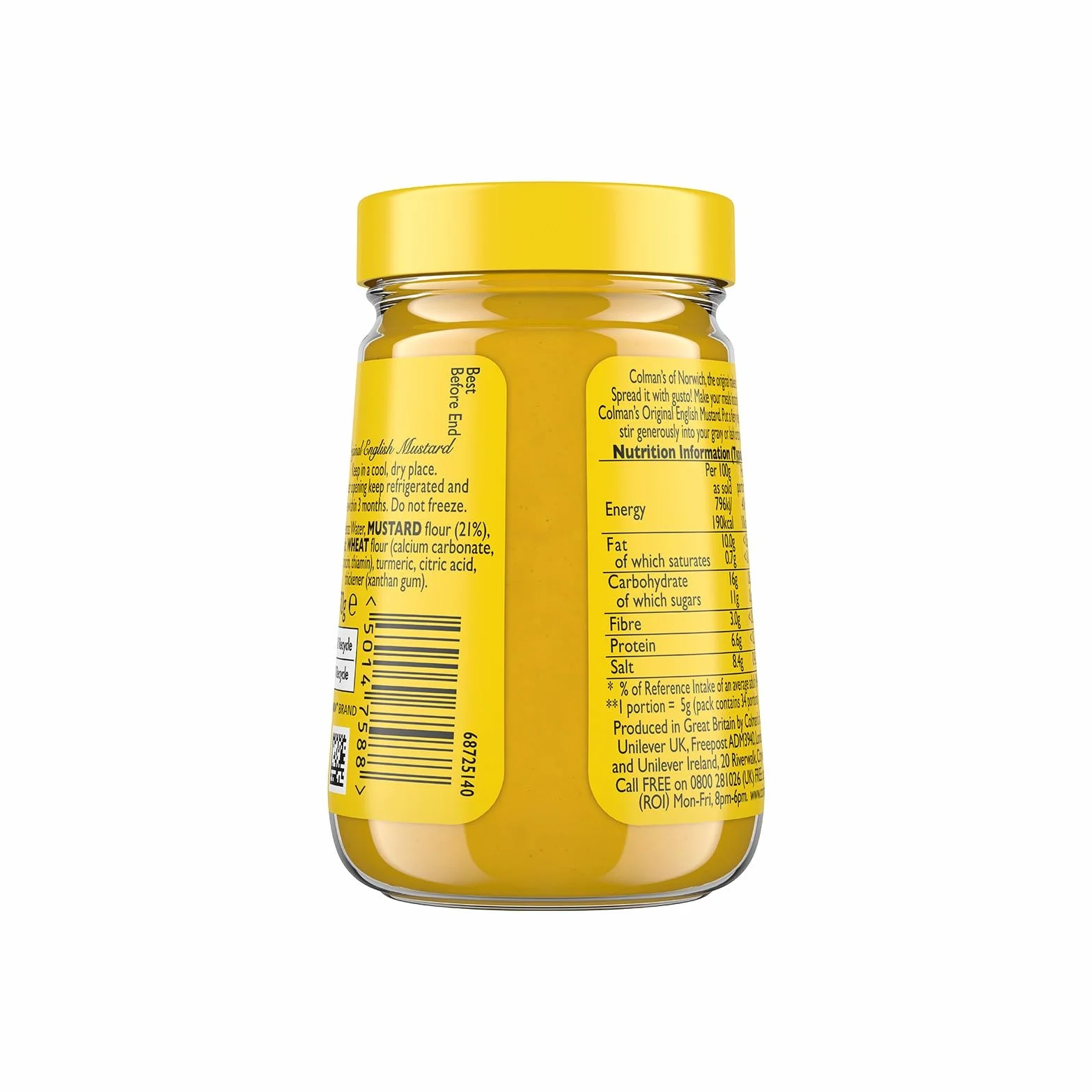 Colman's Oryginalna musztarda angielska drobno zmielona 4 sztuki 170 g