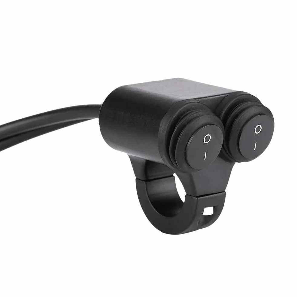 Elerose do świateł LED, przełącznik 22 mm, kierownica motocyklowa, przełącznik ze stopu aluminium, dwa w jednym, duży hamulec, reflektor przeciwmgielny, klakson, podwójna obsługa, przycisk (B)