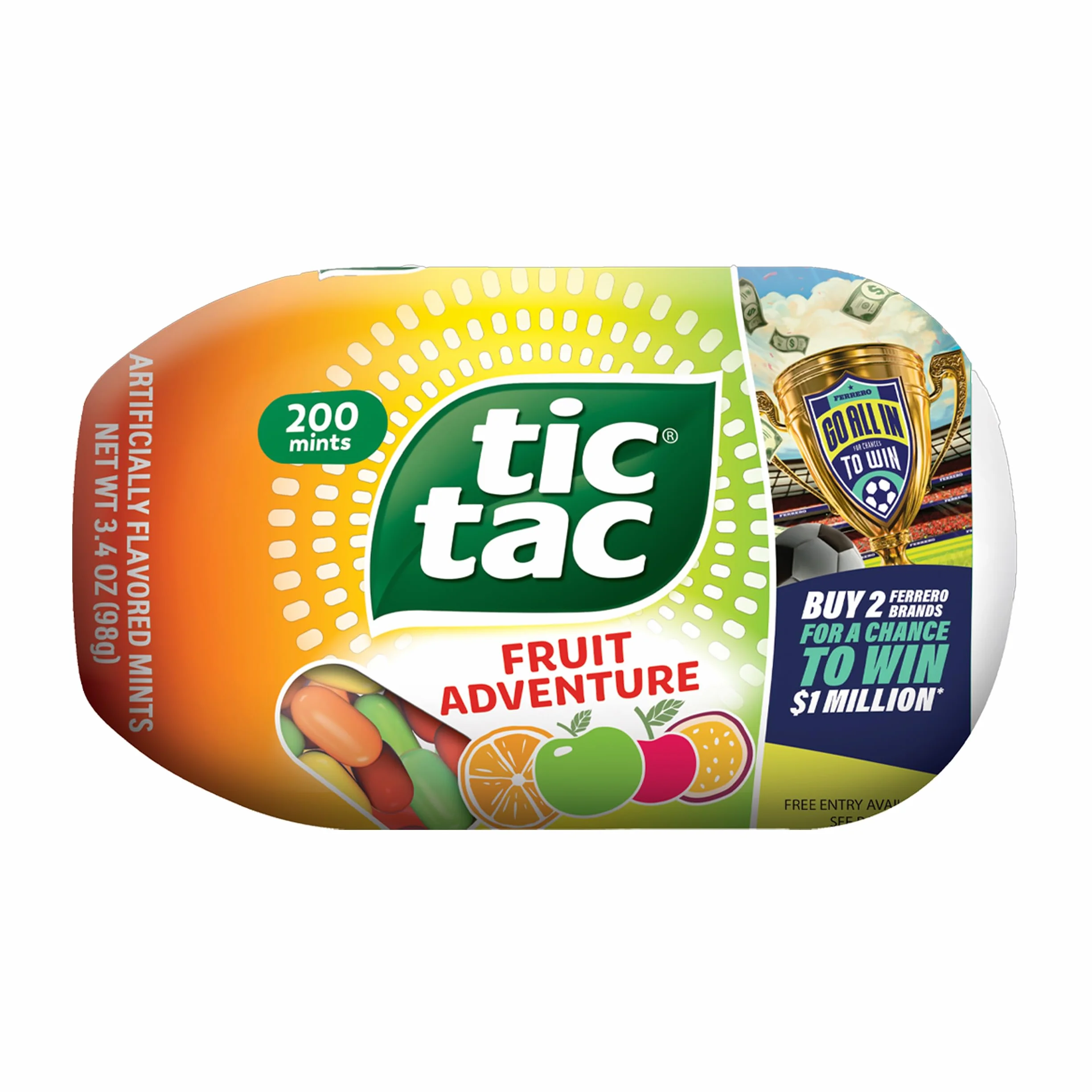 Tic Tac Mints Fruit Adventure 3.4 oz Bottle Pack