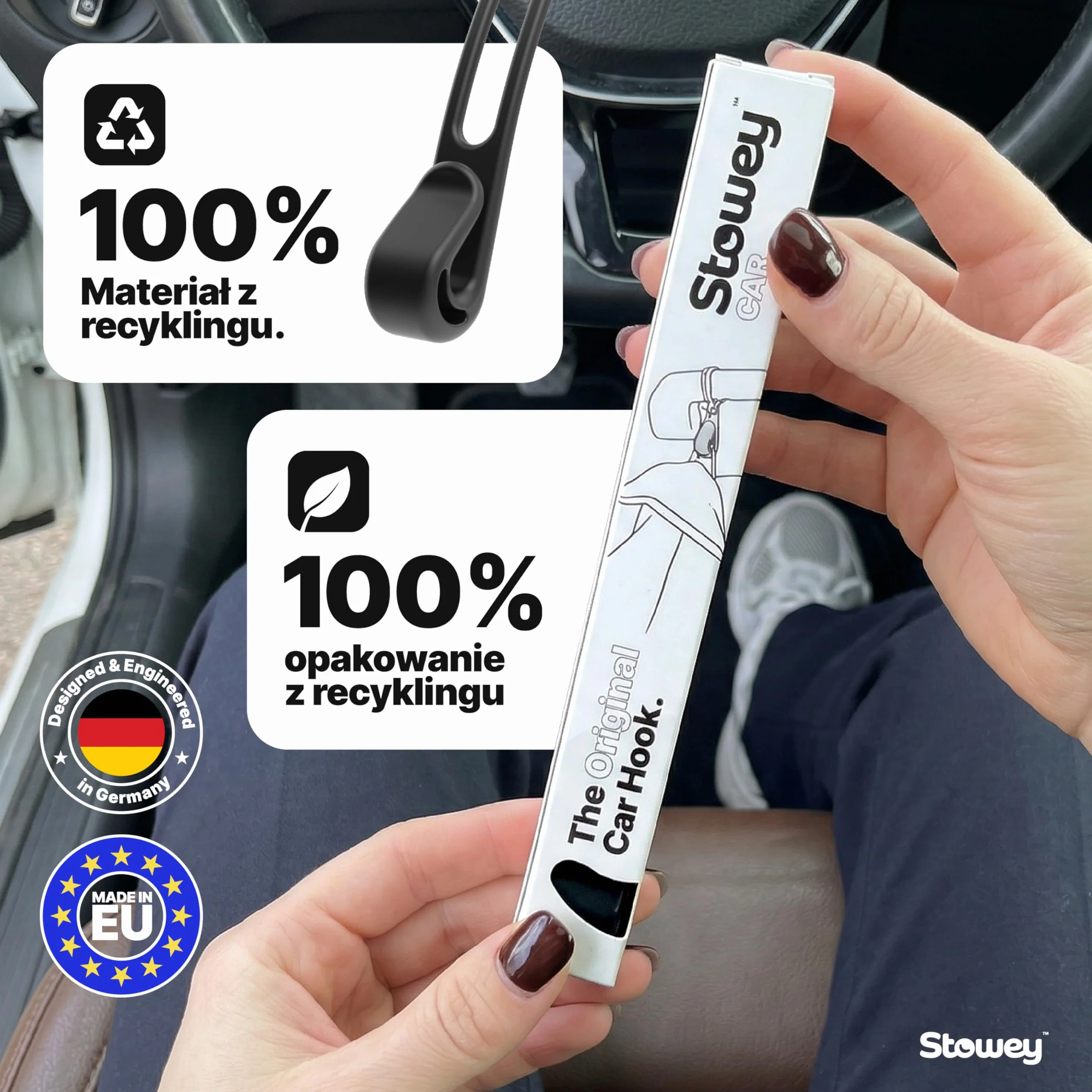 Car Hook Wieszak na ubrania do samochodu – obowiązkowy dodatek do samochodu, do przechowywania kurtki i torby, wieszak na ubrania do samochodu i zagłówka, gadżety samochodowe dla kobiet i mężczyzn, 2