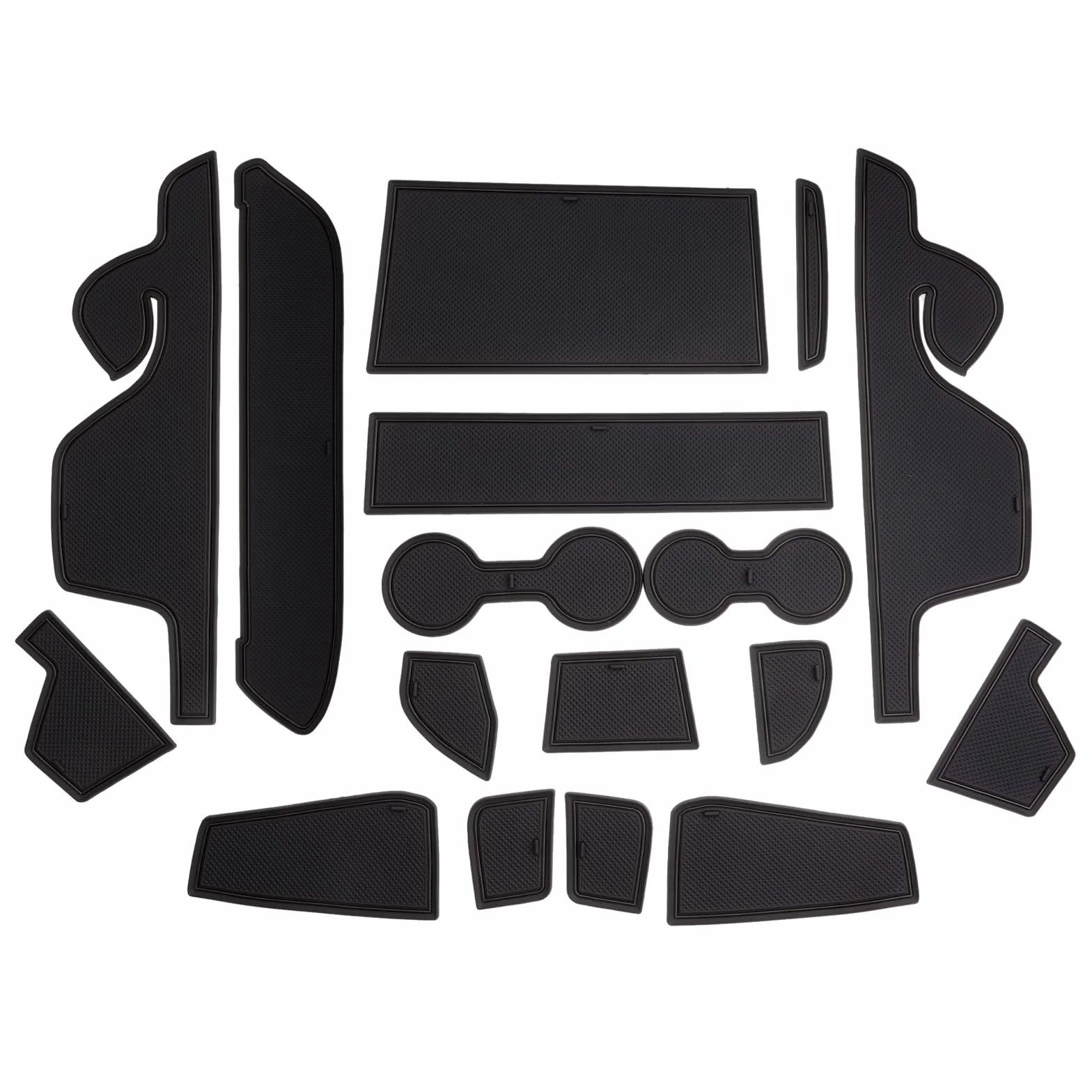 GAFAT Kompatybilne z Ford Ranger T9 2023 2024 (Hamulec Elektroniczny), Maty Antypoślizgowe, Ranger Raptor Wildtrak, do Konsoli Środkowej, Szew