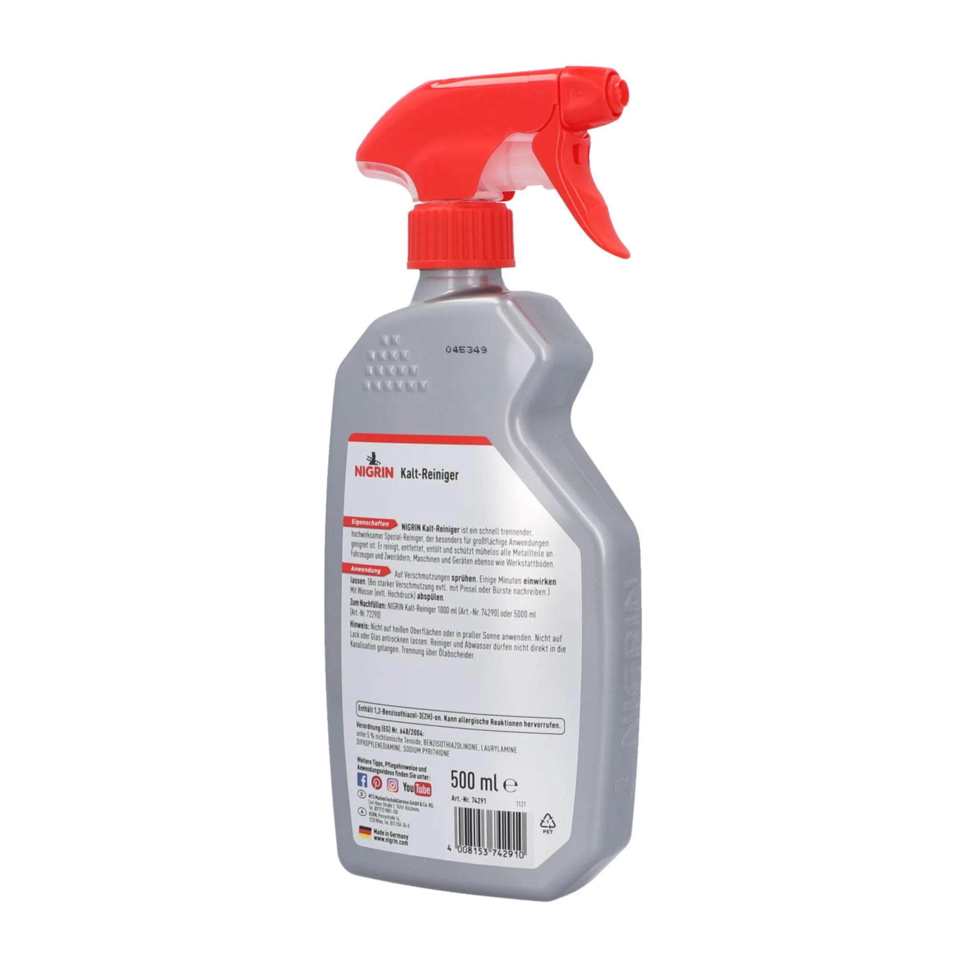NIGRIN 74291 środek do czyszczenia na zimno 500 ml, rozpylacz pompy