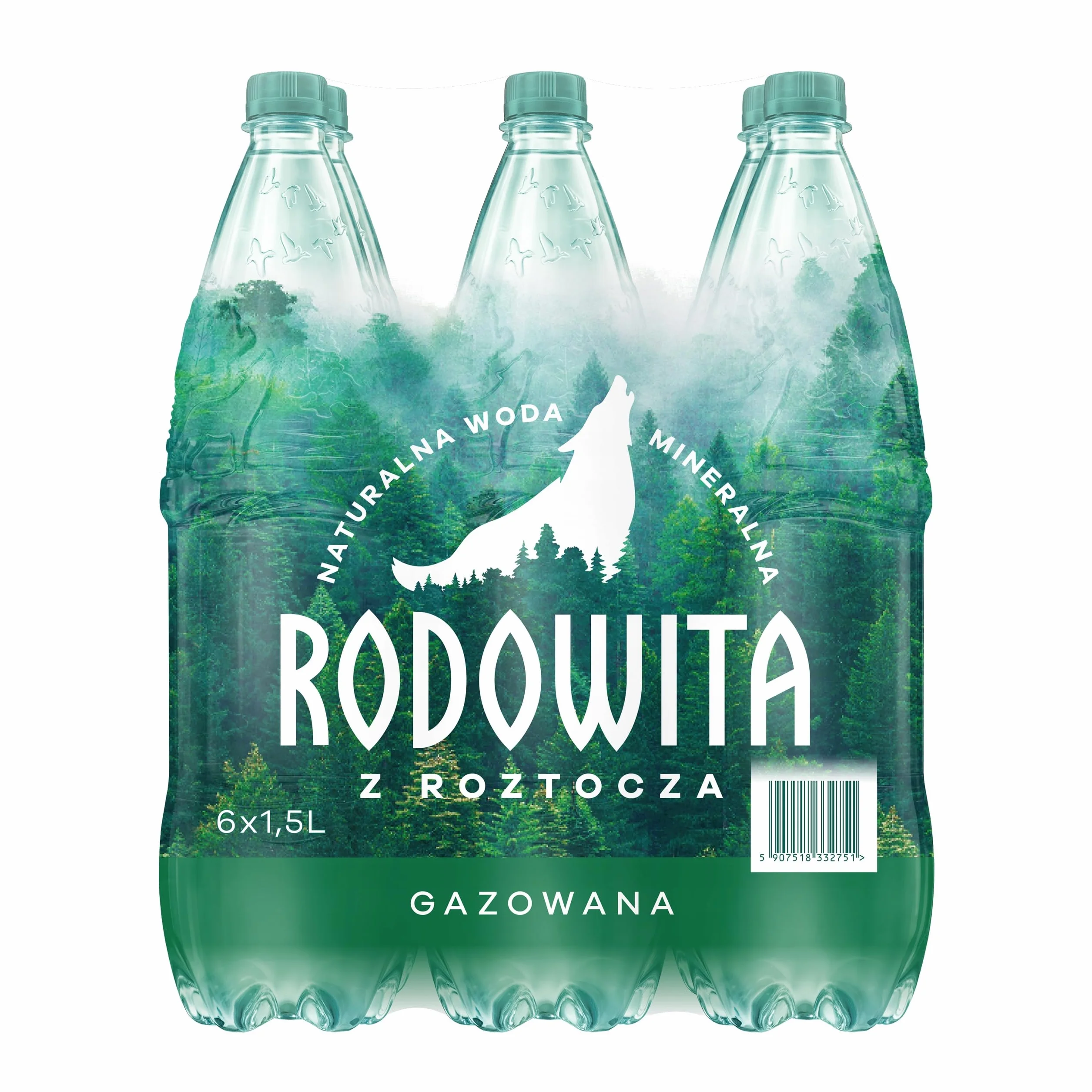 Woda mineralna RODOWITA Roztocza gazowana 6x 1,5 l
