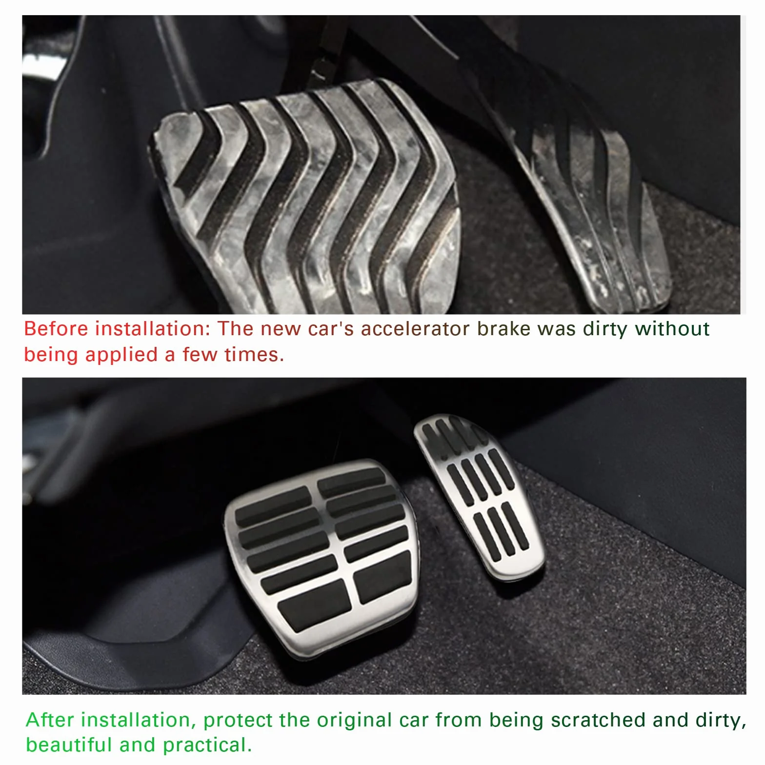 YEE PIN Antypoślizgowe, kompatybilne z Nissa-n X-Trail T32 Qashqai J11 J12, ochrona pedałów, stop aluminium, wydajność, przyspieszacz hamulca, osłony pedału gazu (do automatycznego)