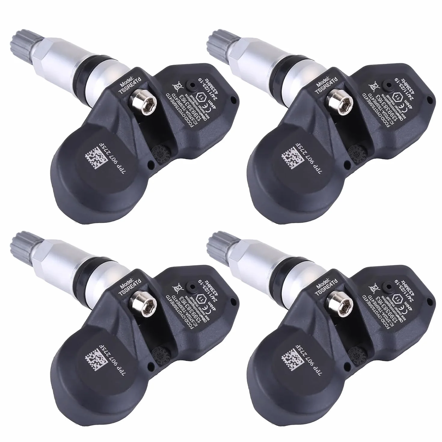 Czujnik ciśnienia w oponach, kompatybilny z Rsche 991 997 A6 A8 Q7 R8 RDKS Sensor 7PP907275F TPMS system kontroli ciśnienia w oponach, 4 sztuki