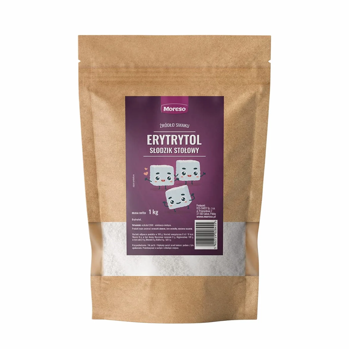 Erytrytol naturalny słodzik 0 kcal 1kg Moreso