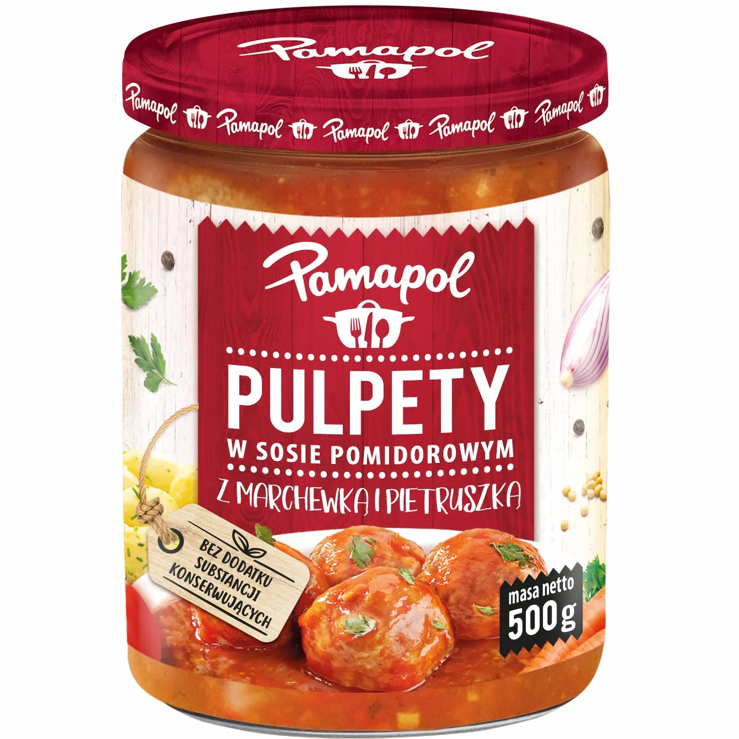 Pulpety w sosie pomidorowym z marchewką i pietruszką 500 g