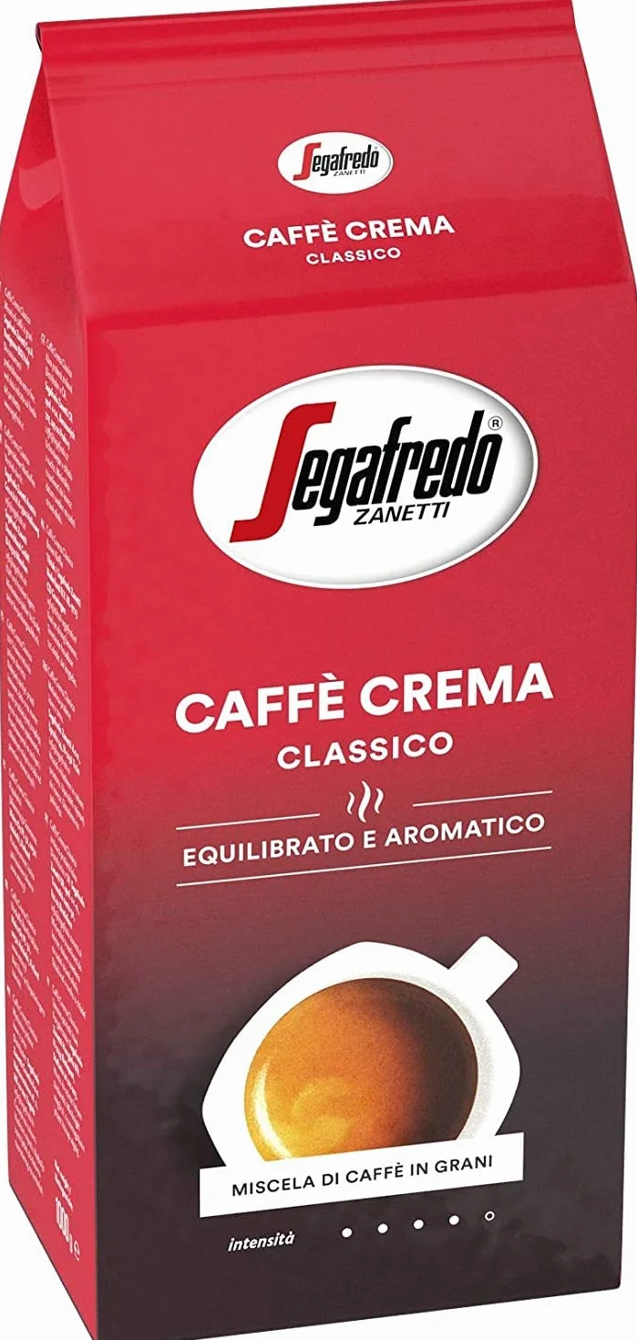Segafredo Zanetti Caffè Crema Classico Kawa Ziarnista 1 kg Intensywność 4/5