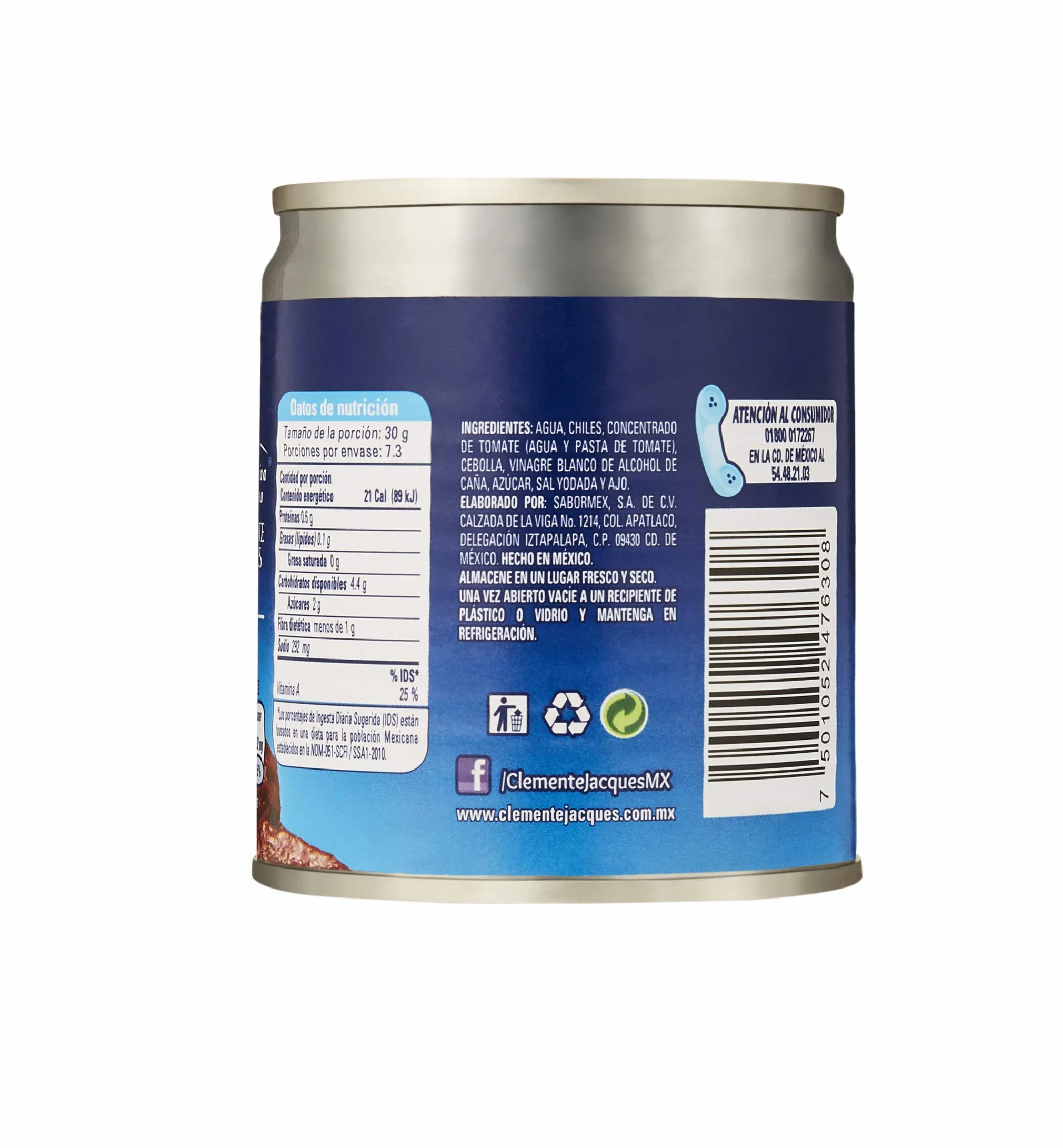 Clemente Jacques Chipotle Papryka w sosie Adobo 210 g 3 sztuki