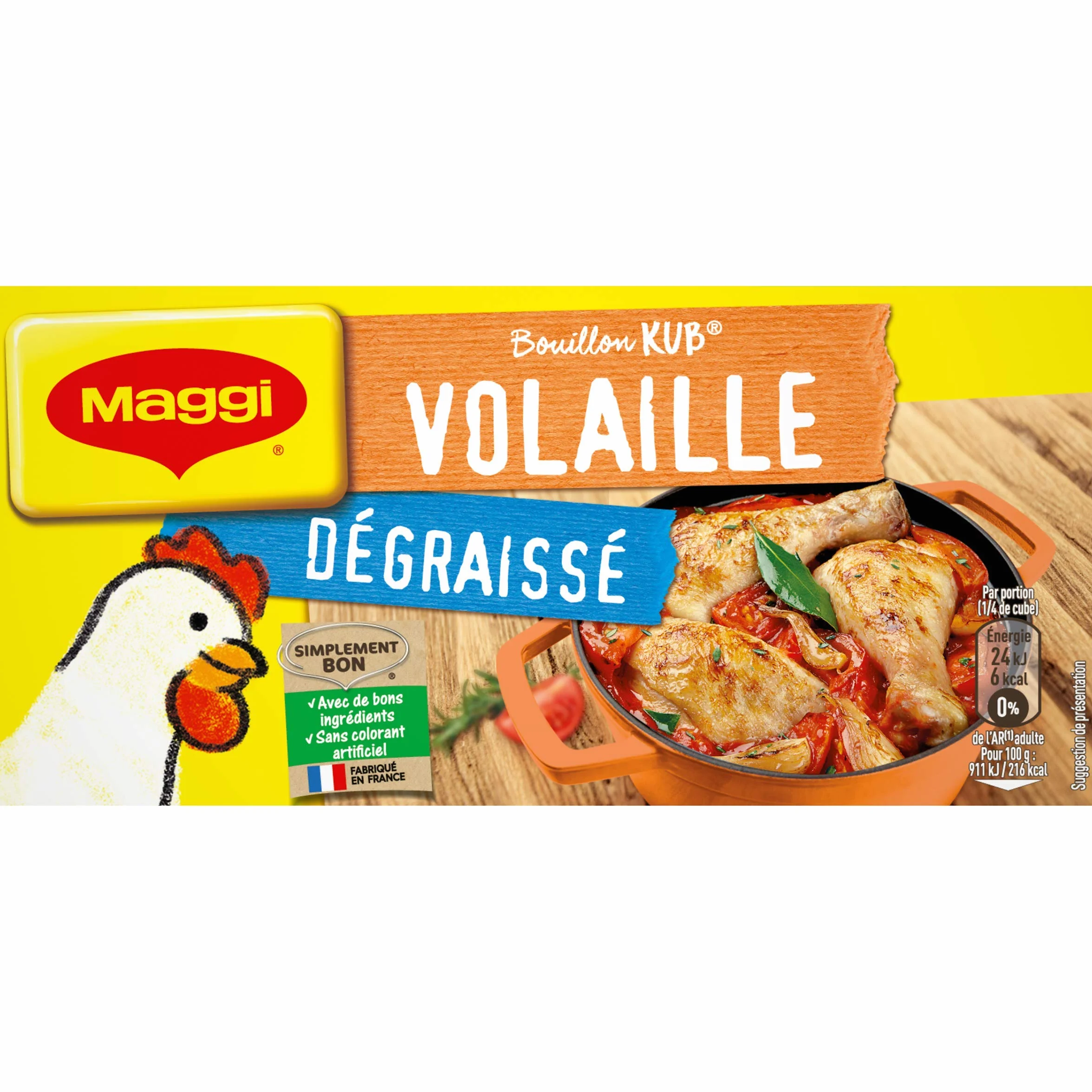 Maggi Kub bulion drobiowy odtłuszczony, 12 tabletek, 120 g