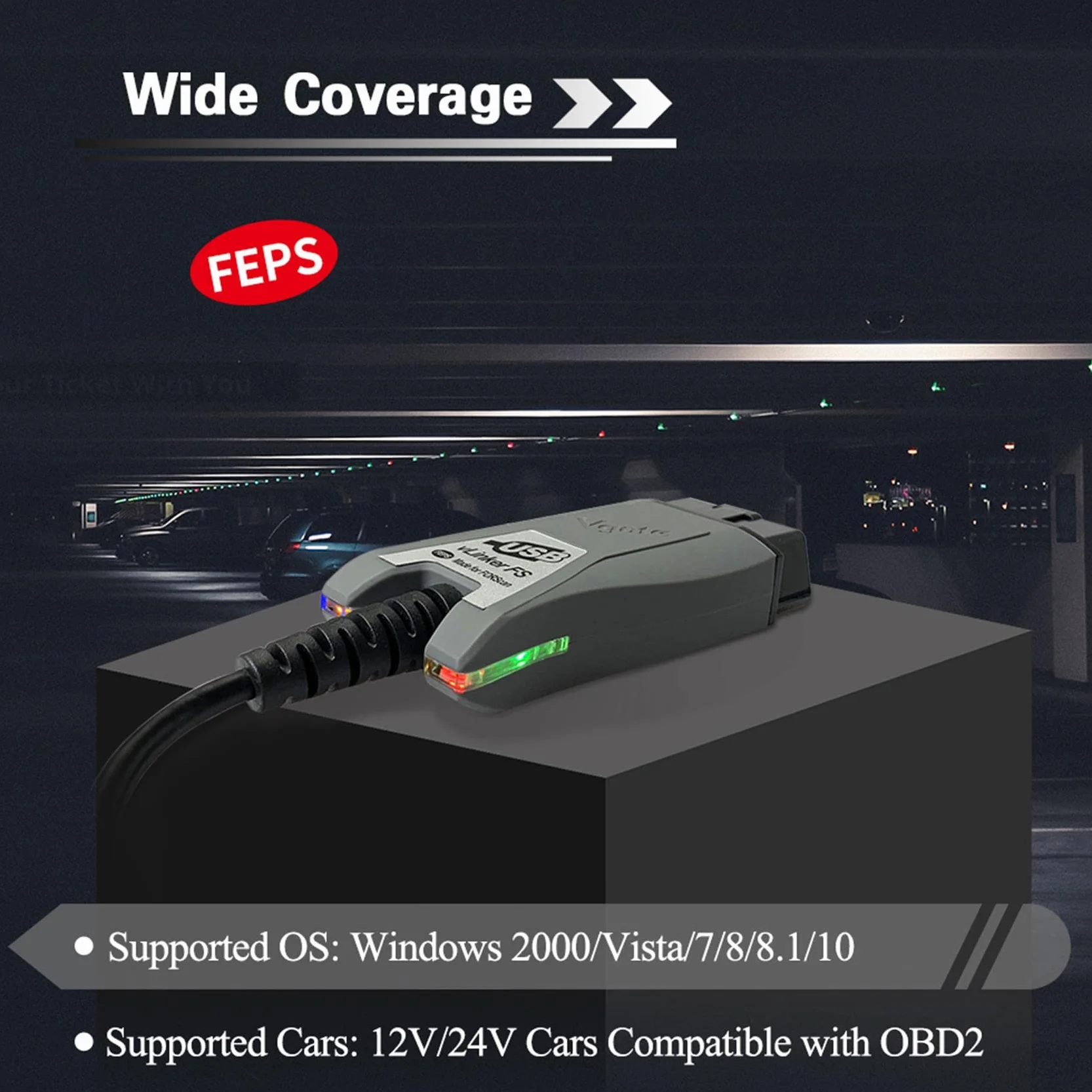 vLinker FS OBD2 USB Adapter dla FORScan HS/MS -CAN Automatyczne przełączanie