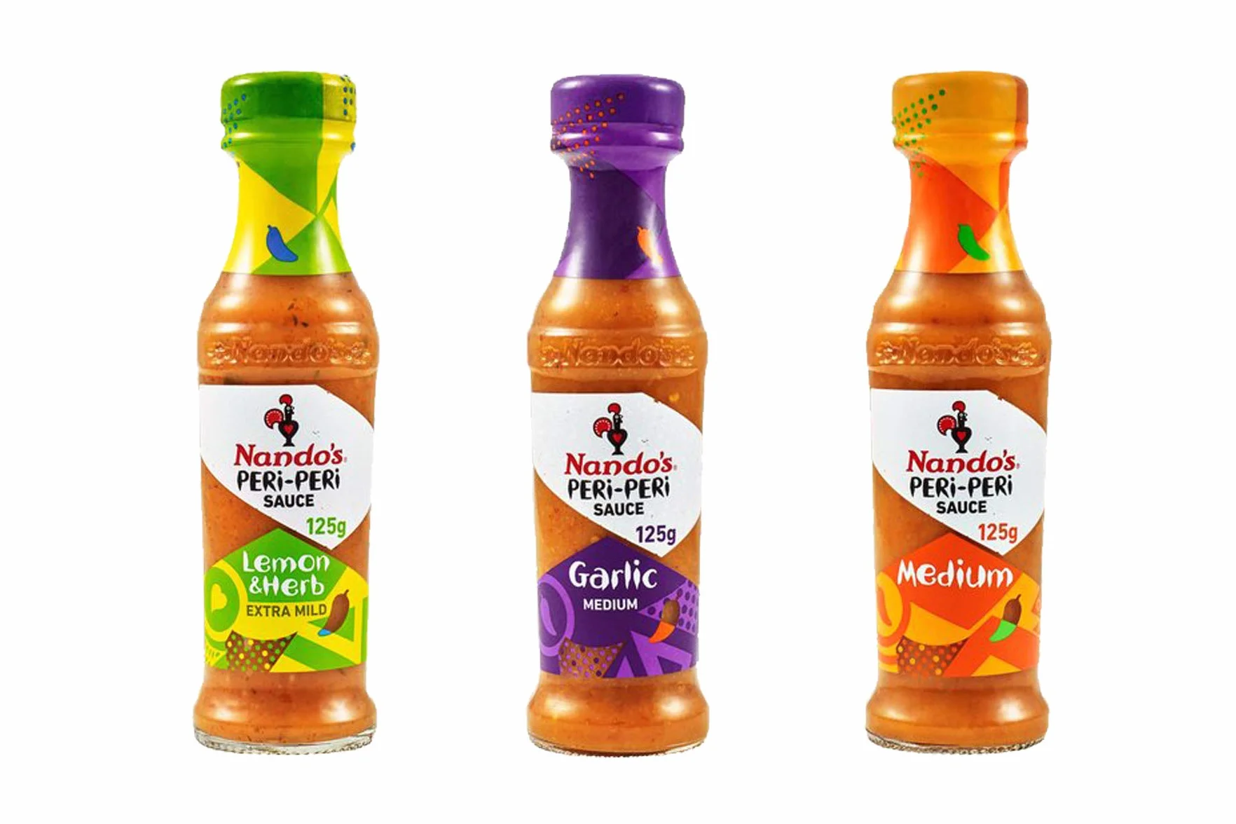 Nando's Sos Peri-Peri Średni, Cytrynowo-Ziołowy, Czosnkowy 125 g