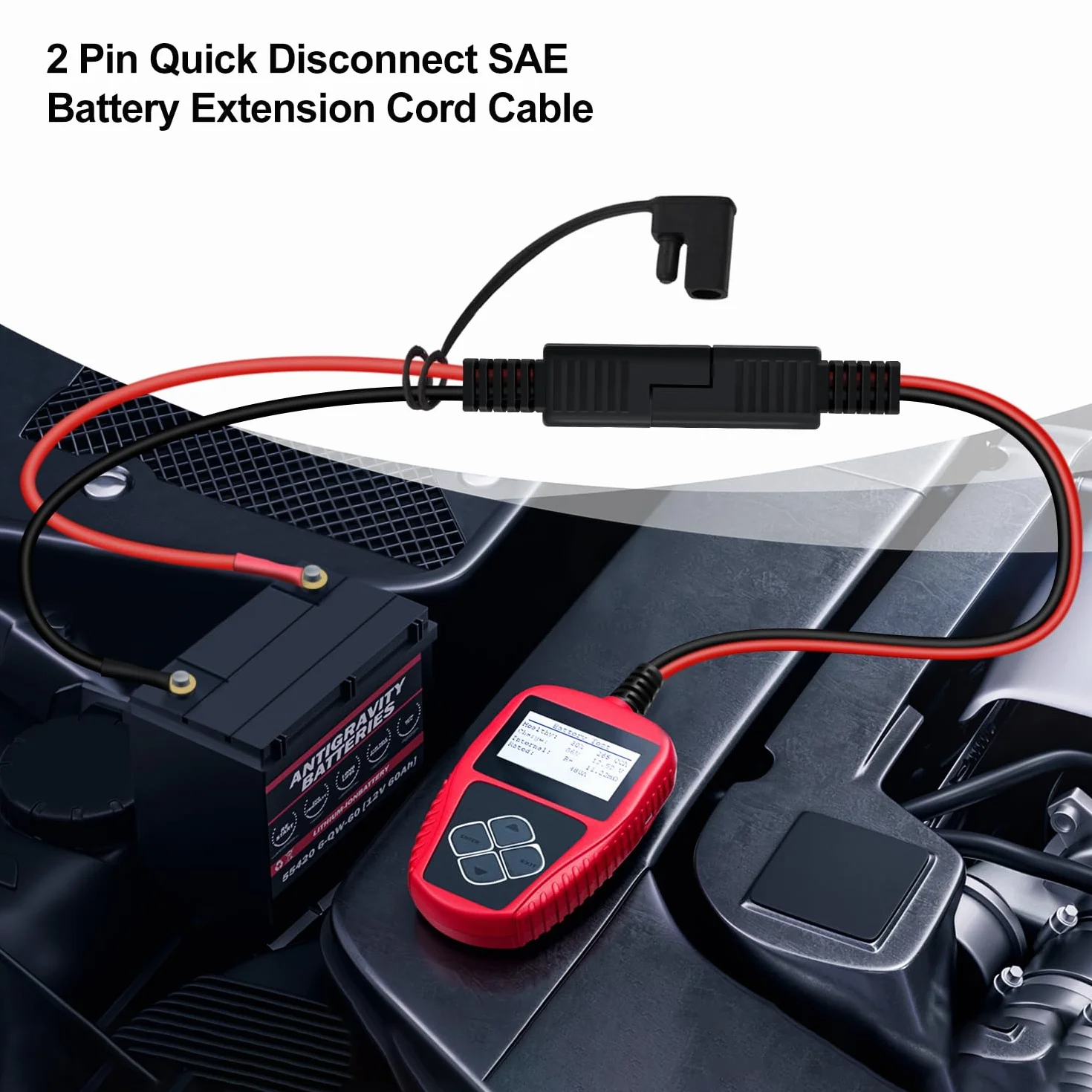 Kabel SAE 10AWG O Ring 8 mm akumulator motocyklowy 12 V 24 V do ładowania akumulatora samochodowego i motocyklowego