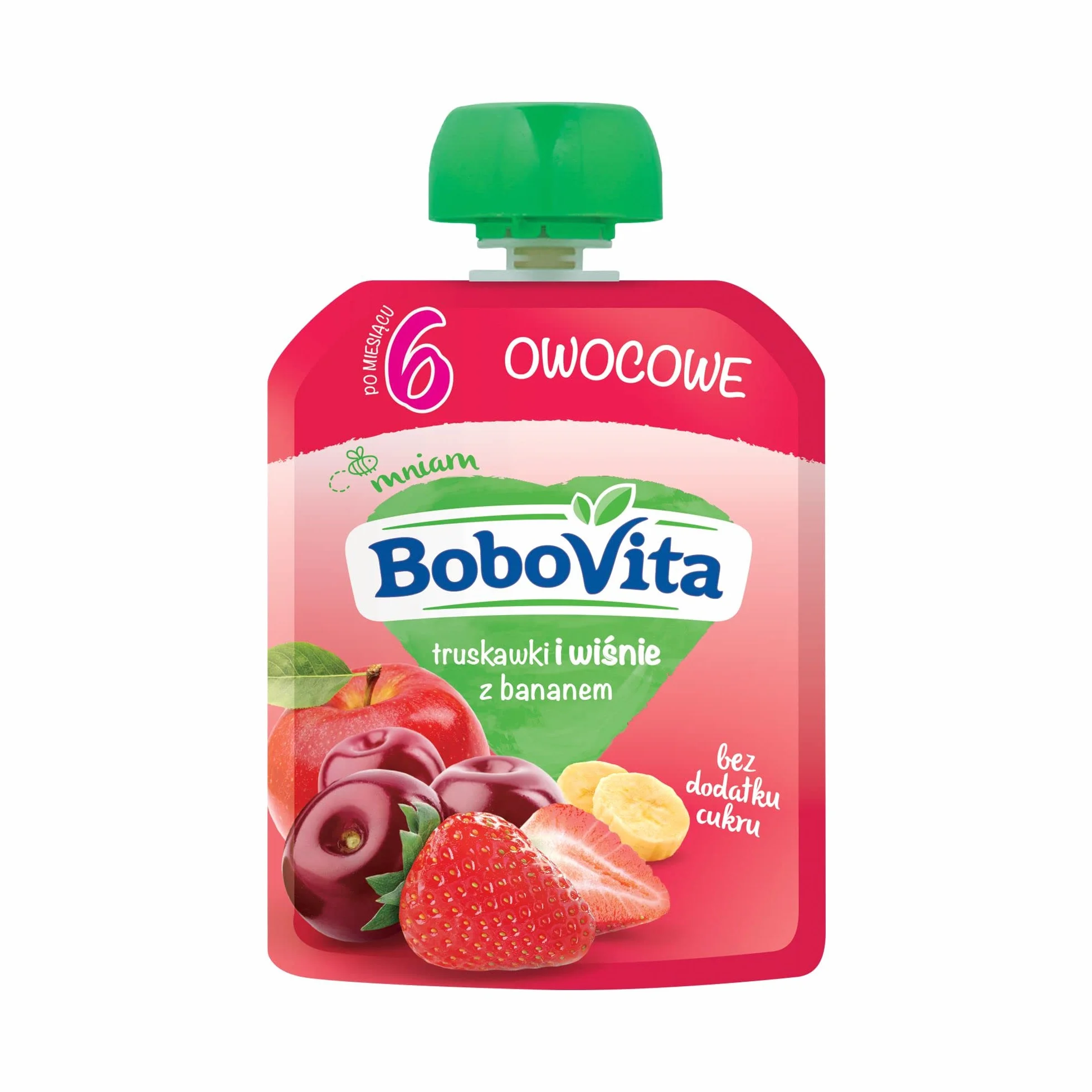 Bobovita Mus Owocowy Dla Dzieci Truskawka Wiśnia Banan 80g