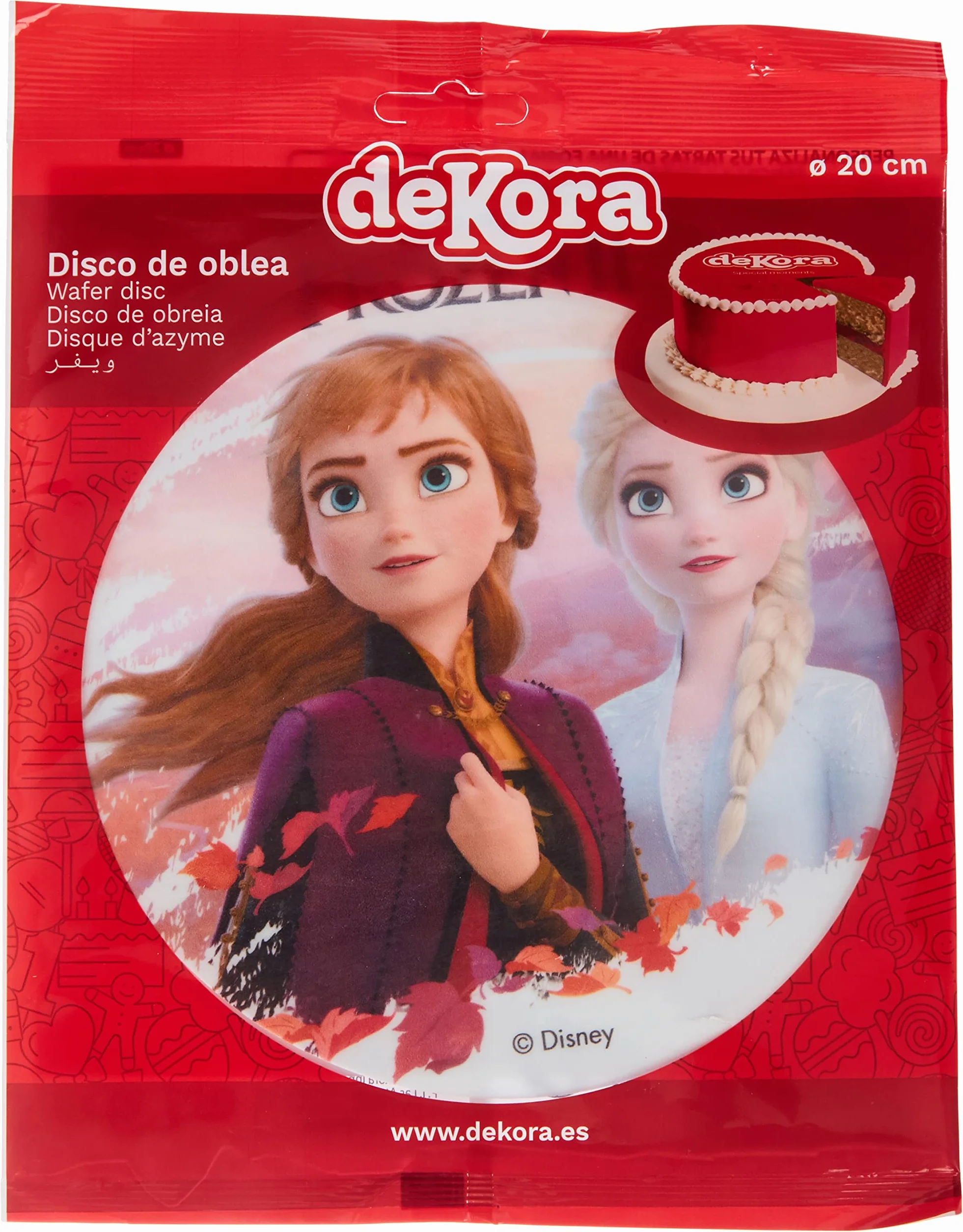 Dekora Licencjonowany Topper na Tort Frozen 2 20 cm 8-calowa Jadalna