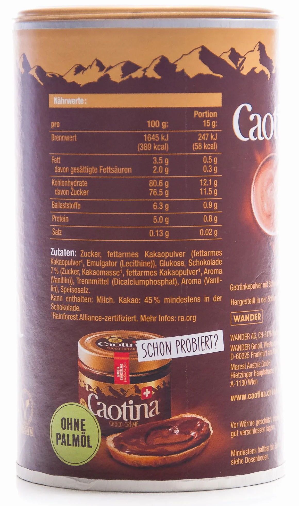Caotina Oryginalna puszka kakaowa 200 g