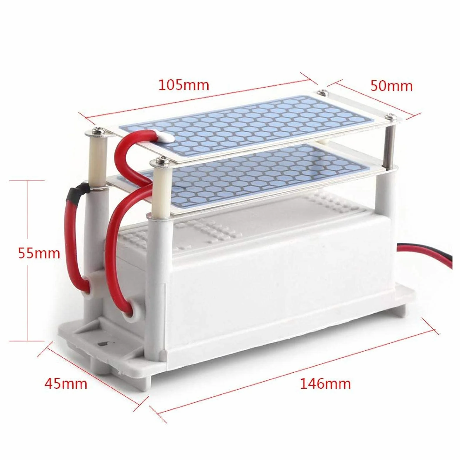 Generator ozonu, przenośna płyta ceramiczna ozonowa do samochodu 12 v 10g/H, sterylizator powietrza do ozonizatora, niskie zużycie energii, z wyładowaniem koronowym