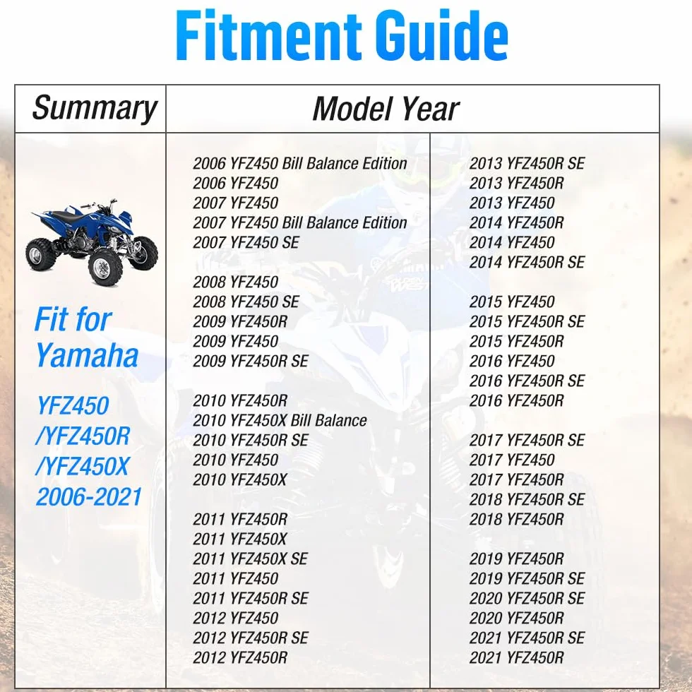 Zacisk hamulcowy tylny pasuje do Yamaha YFZ450 / YFZ450R / YFZ450X 2006–2021, Raptor 700 / 700R 2013–2021 z klocki hamulcowe