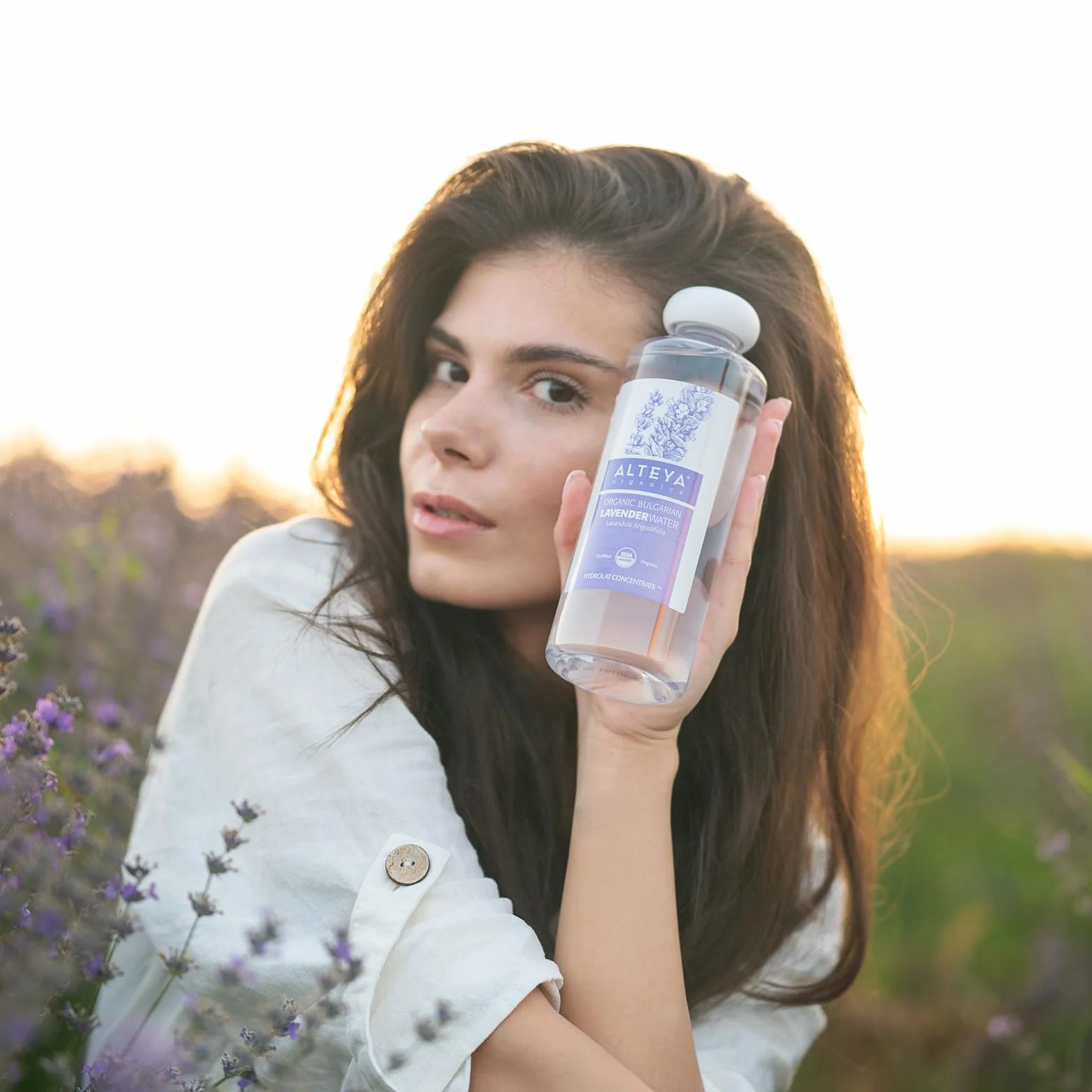 Alteya Organic Lavender Water 500 ml - Hydrolat Lawendowy - USDA Organic Toner do Twarzy - Regenerujący, Oczyszczający