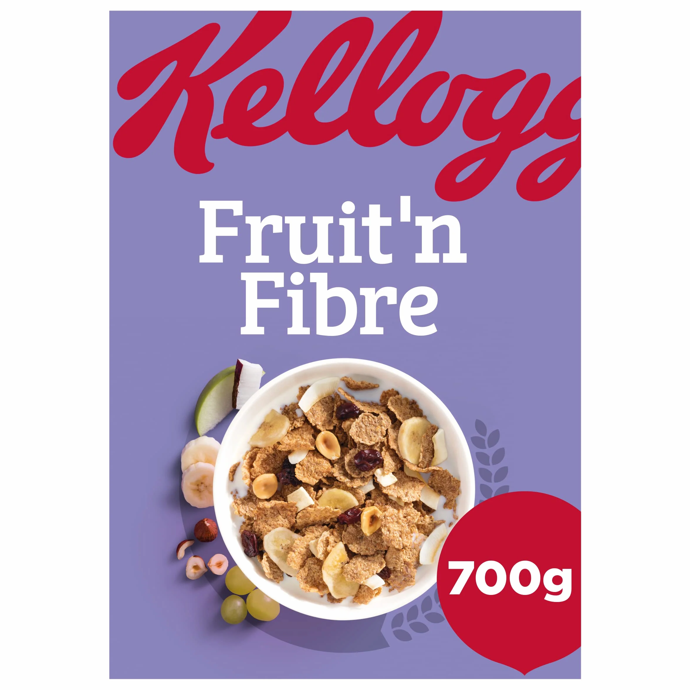 Kellogg's Fruit 'n Fibre śniadaniowe pudełko na płatki śniadaniowe, 700 g