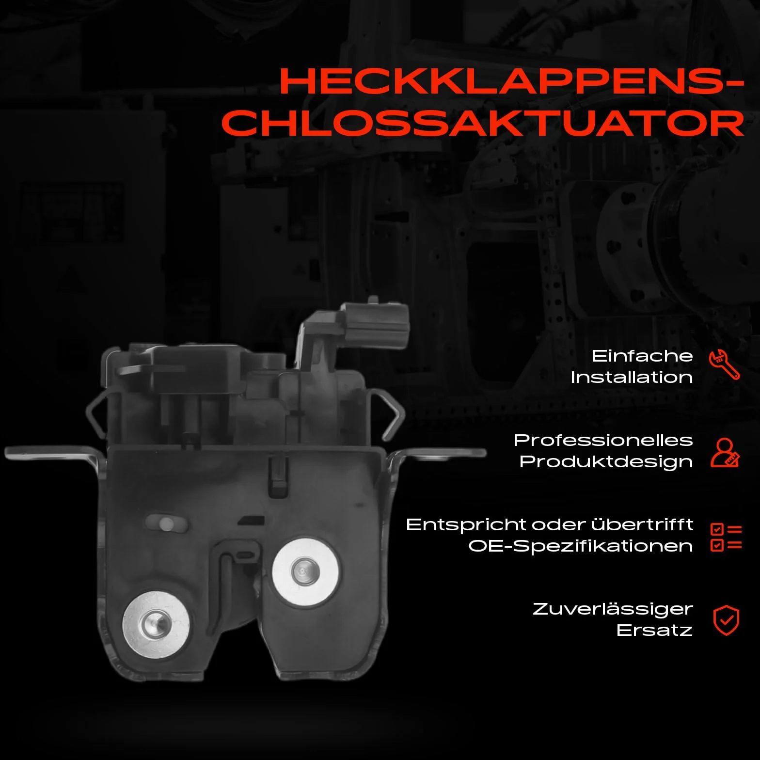 Frankberg Zamek klapy bagażnika, 2-biegunowy, kompatybilny z Duster HS SUV 2012-2018, Logan MCV II Kombi 2013-Dzisiaj Replace # 905039326R