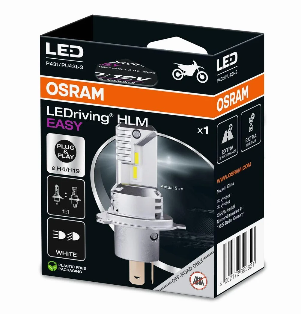 OSRAM LEDriving HLM EASY H4/H19 LED reflektor motocyklowy Cool White 6500K 1 lampa
