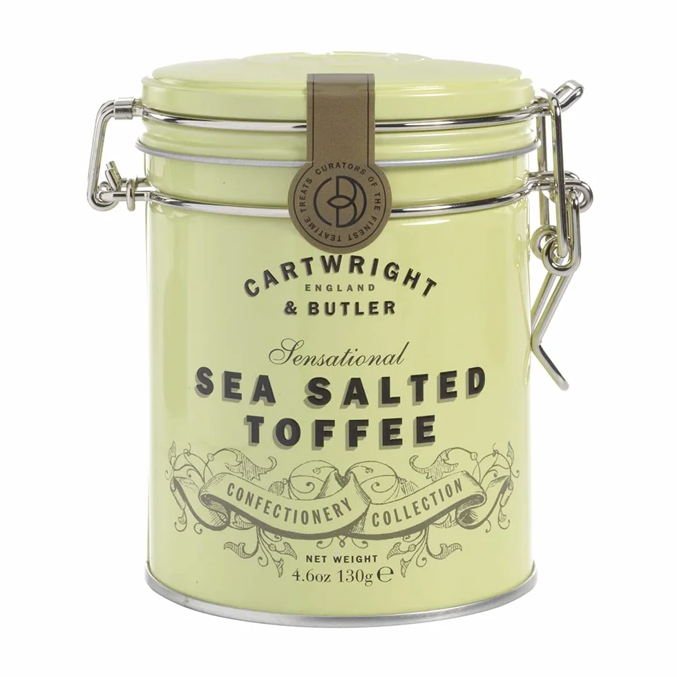 Cartwright & Butler Toffees with Sea Salt w puszce, Cukierki Karmelowe z Solą Morską, 1 opakowanie