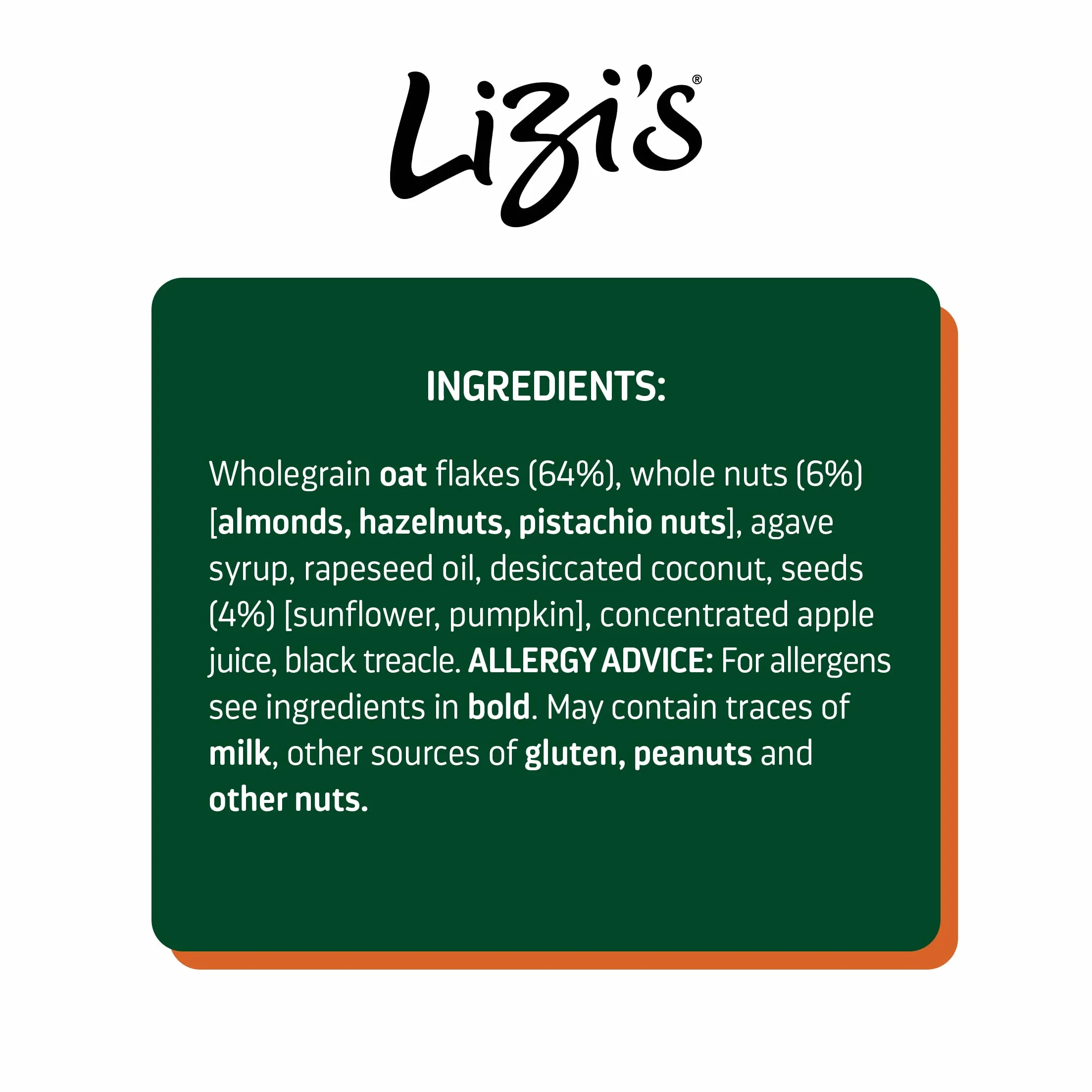 Lizis Organic Granola, Bio Granola, musli, śniadanie, 400 g | GB-ORG-05