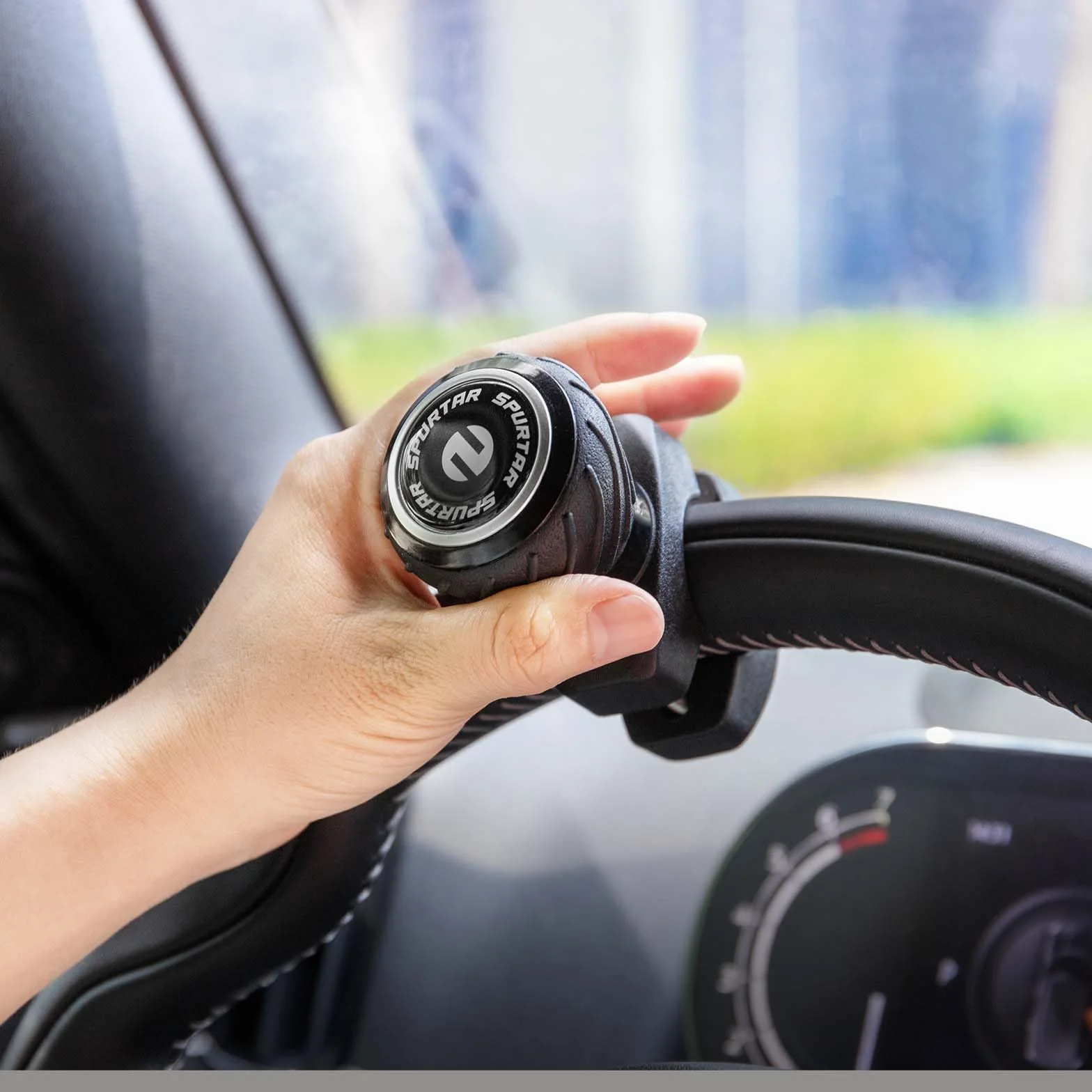 Spurtar uchwyt na kierownicę – spinner, 2 sztuki, uniwersalny uchwyt samochodowy, uchwyt z silnym uchwytem, pasuje do samochodów, ciężarówek, wózków widłowych, kosiarek, traktora, łodzi, wózków