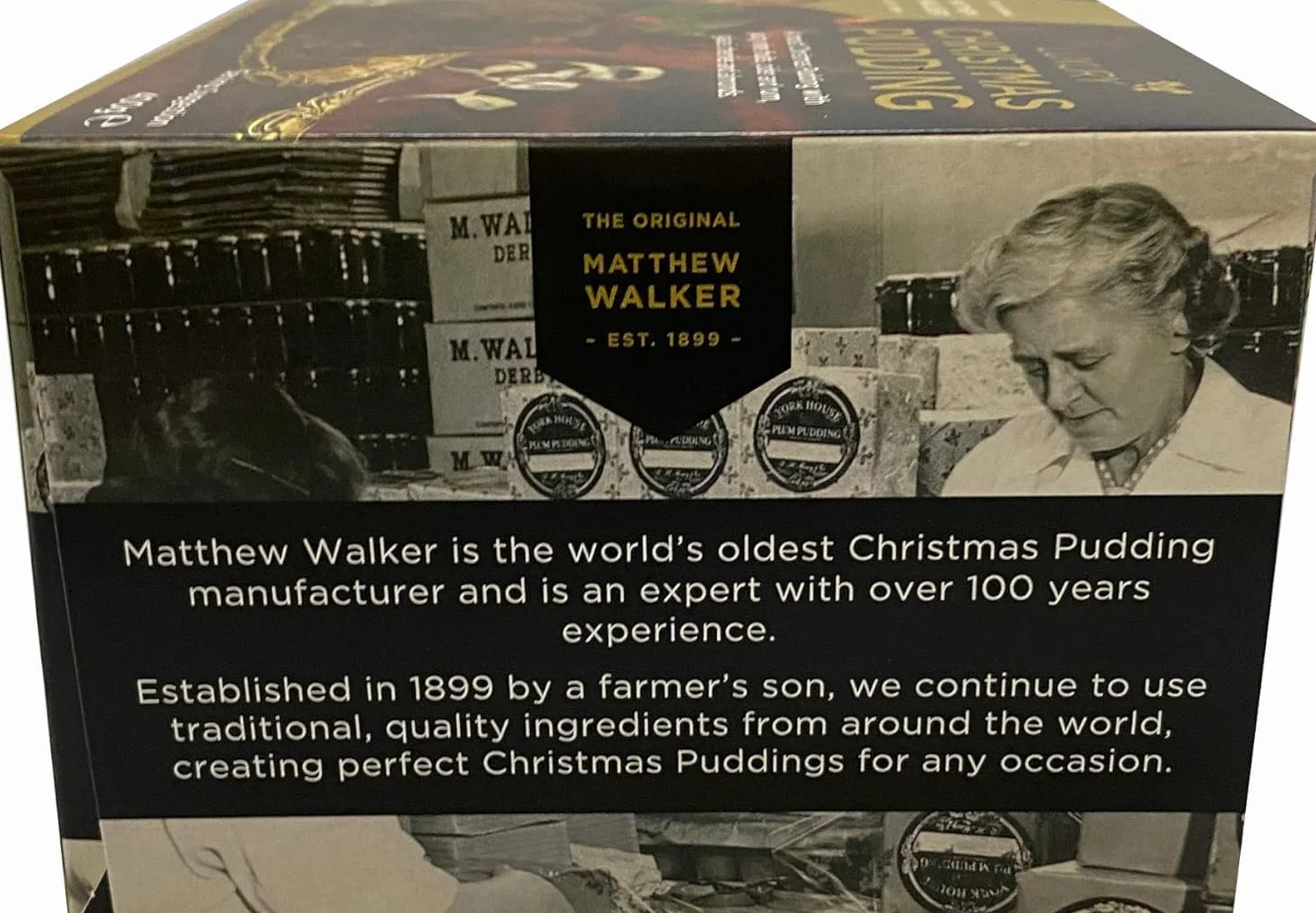 Matthew Walker Luxury tradycyjny brytyjski budynek bożonarodzeniowy (Christmas Pudding) 400 g x 1 średni rozmiar