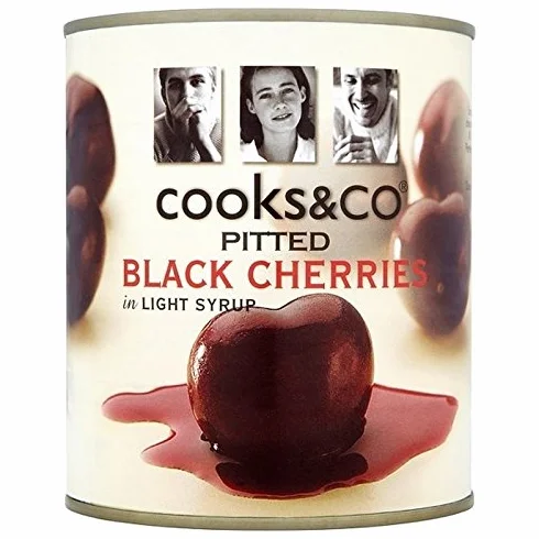 Cooks & Co Pitted Black Cherries 850 g - opakowanie 2 szt.