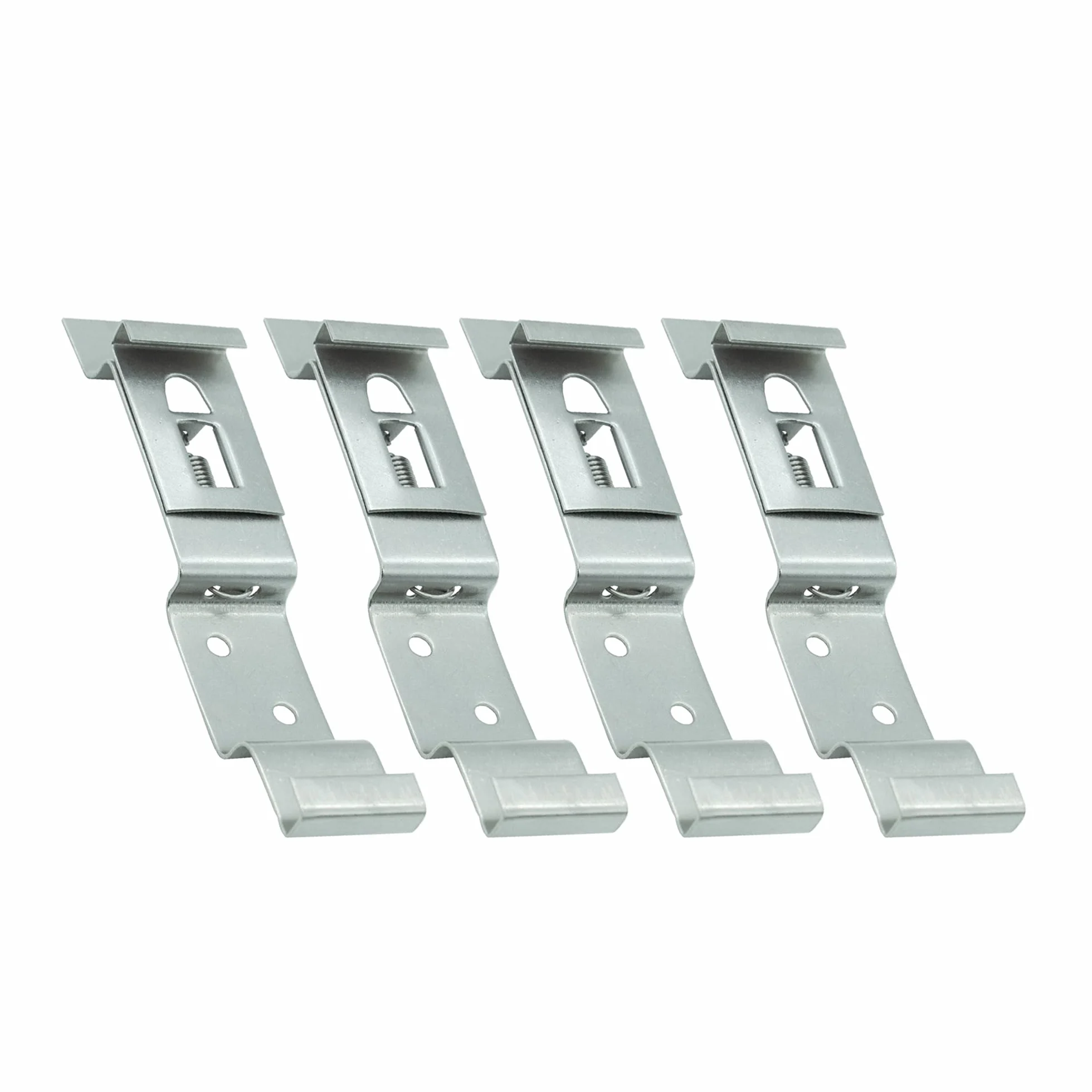 Autodomy Zestaw 4 Uchwytów na Tablicę Rejestracyjną do Przyczepy 125x25 mm | Uniwersalny Stalowy Uchwyt Tablicy Rejestracyjnej + 8 Wkrętów | Do Samochodu, Przyczepy, Ciężarówki