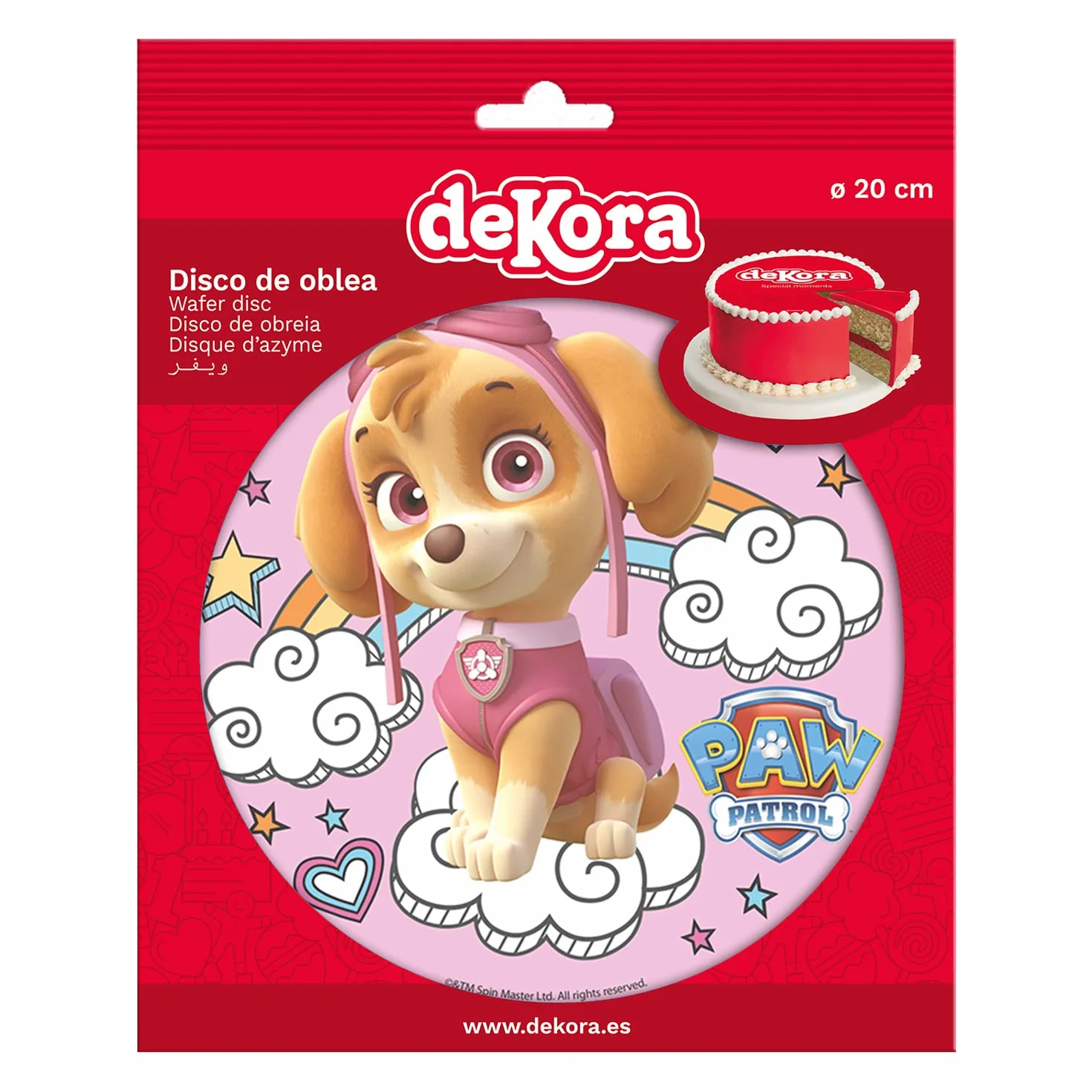Topper na tort Skye z Psiego Patrolu 20 cm Dekora