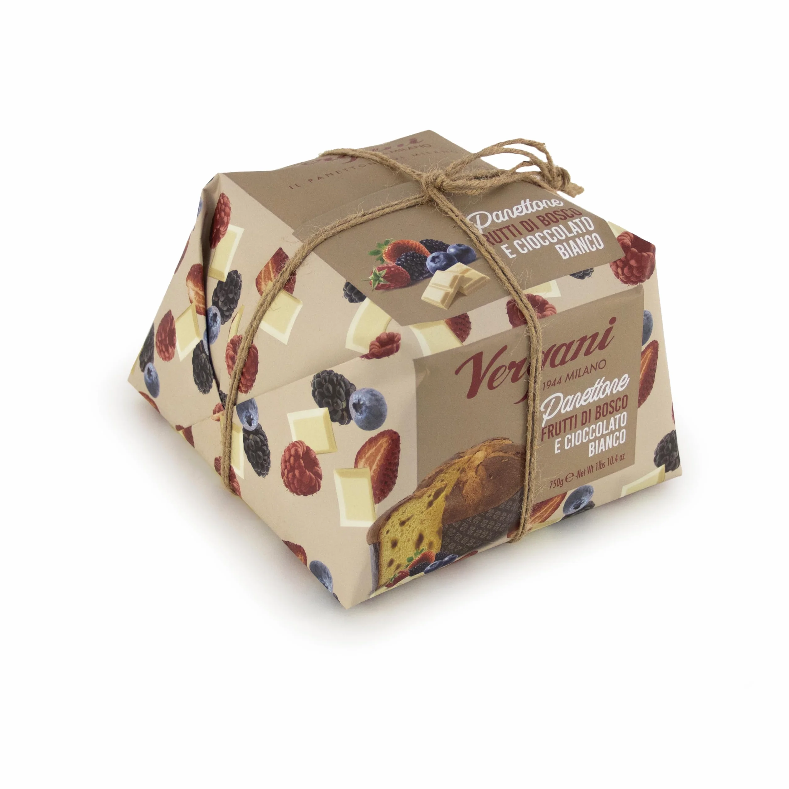 Vergani Panettone Gourmet z jagodami i czekoladą, biały