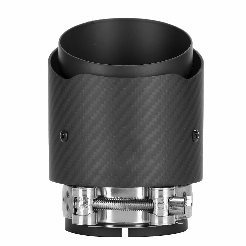 Tylna klapa wydechowa, wlot 80 mm Wylot 101 mm klapa tylna z włókna węglowego, prosta, matowa końcówka rury wydechowej, pasuje do CX5 CX4 (matowa czerń)