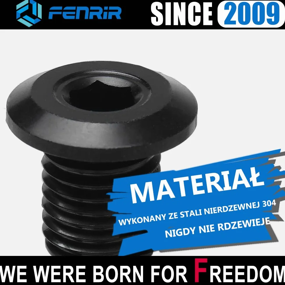 FENRIR Lusterko motocyklowe korek Wtyczka 304 Stal nierdzewna dla M10XP1.25 Z900 Z800 Z750 Z600 Z400 Z250 Z125 MT25 MT03 MT07 MT09 MT10 XSR7000 XSR900 SV650 GSXS750 Katana Bandit CB1000R CB650R CB300R