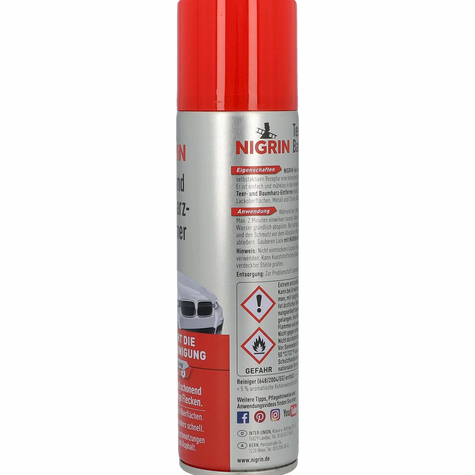 Nigrin 74023 środek do usuwania smoły i żywicy, 250 ml