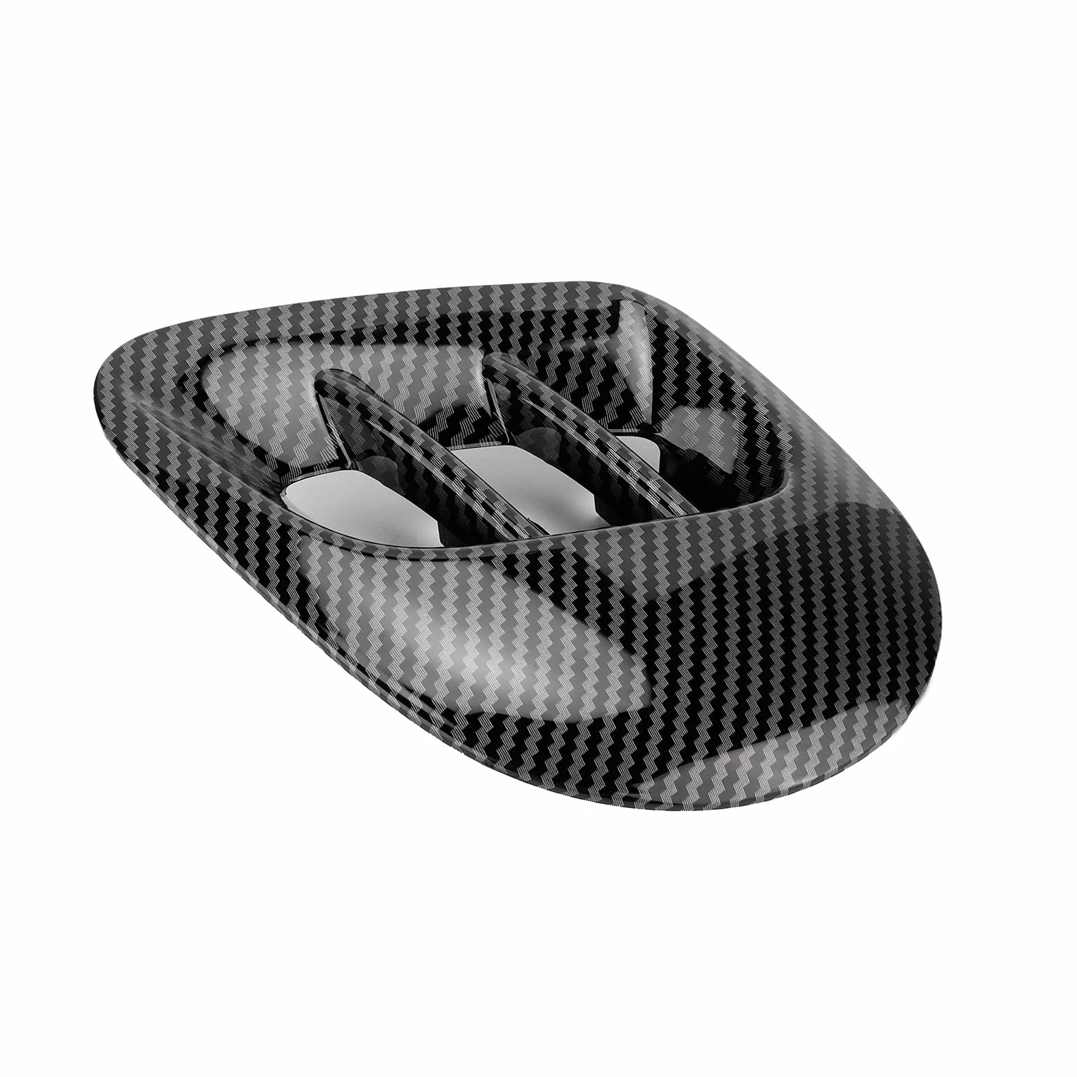 Aramox Tylny Błotnik Boczny Odpowietrznik Pasuje do Smart Fortwo/Forfour 453 2015-2021, ABS Tylny Błotnik Boczny Odpowietrznik Pokrywa Wykończenia Wymiana(Styl z włókna węglowego)