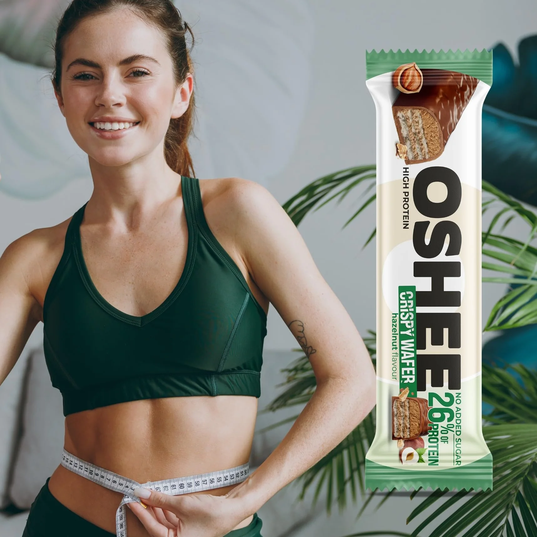 OSHEE Crispy bar chrupiący baton proteinowy orzech 37 g