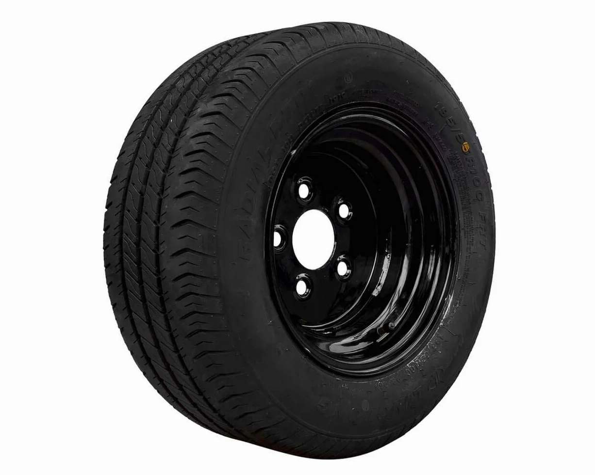 Unitrailer Koło wzmocnione do przyczep 195/55 R10C z czarną felgą