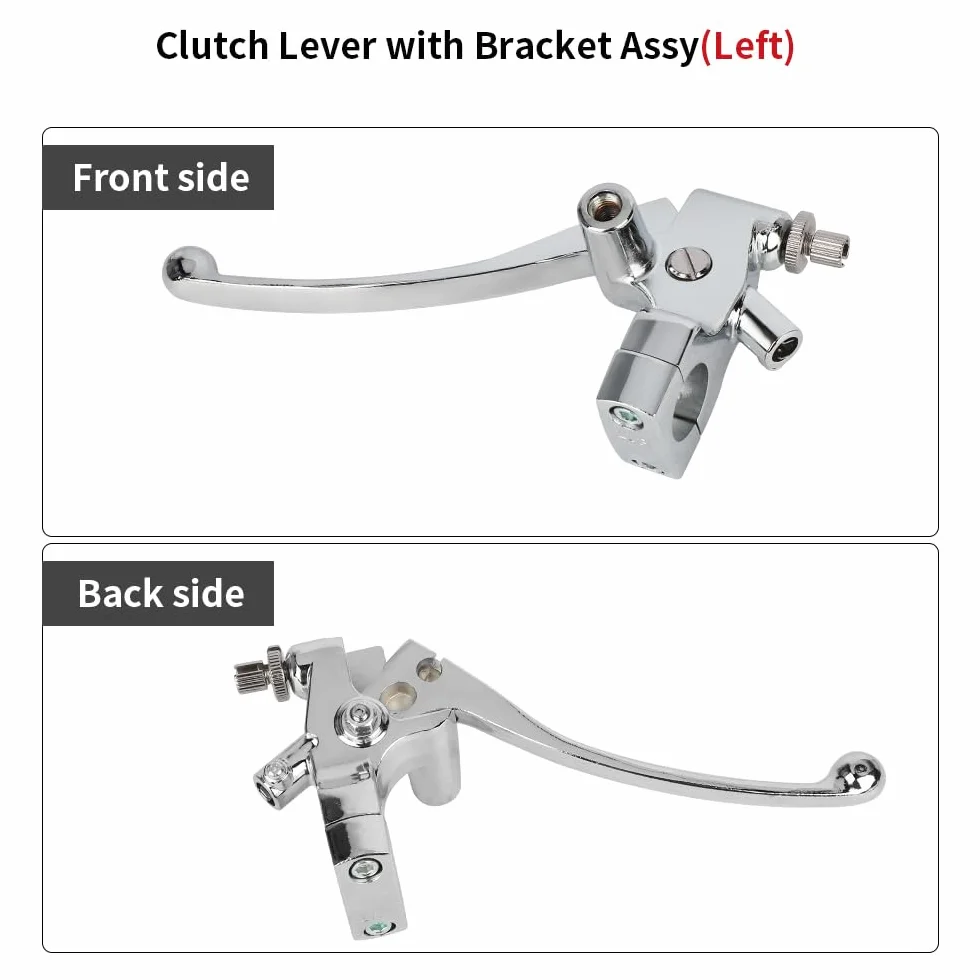 Lewy prawy główny cylinder hamulcowy dźwignia sprzęgła do Honda VT600 VT750 VT1100 VT1300 VTX1300 VF750 ręczna pompa hamulcowa (chrom)