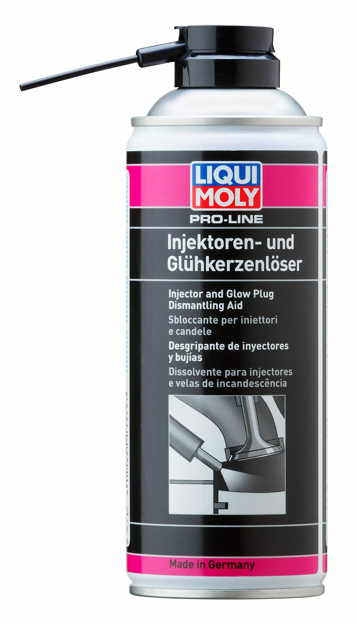 LIQUI MOLY Pro-Line rozpuszczalnik do wtryskiwaczy i świec żarowych | 400 ml | ochrona przed korozją | odrdzewiacz | nr art.: 3379