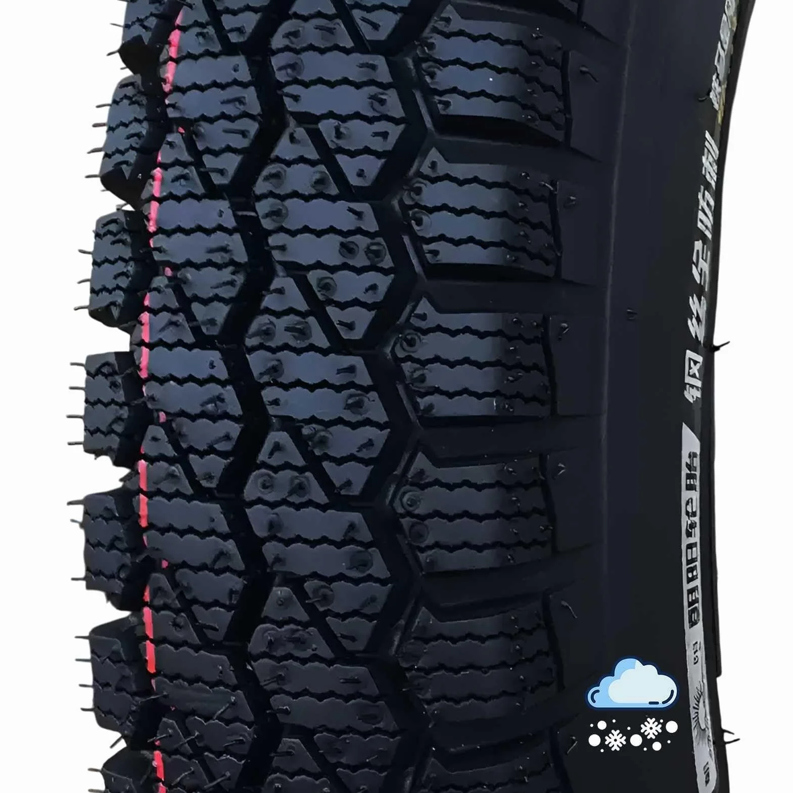90/90-12 Opona Motocyklowa Zimowa Tubeless, 90/90/12 Opona Śniegowa Antypoślizgowa, 90 90 12 Trwała Opona TL 12 Cali do Skutera Przednie Tylne Koło(1pc)
