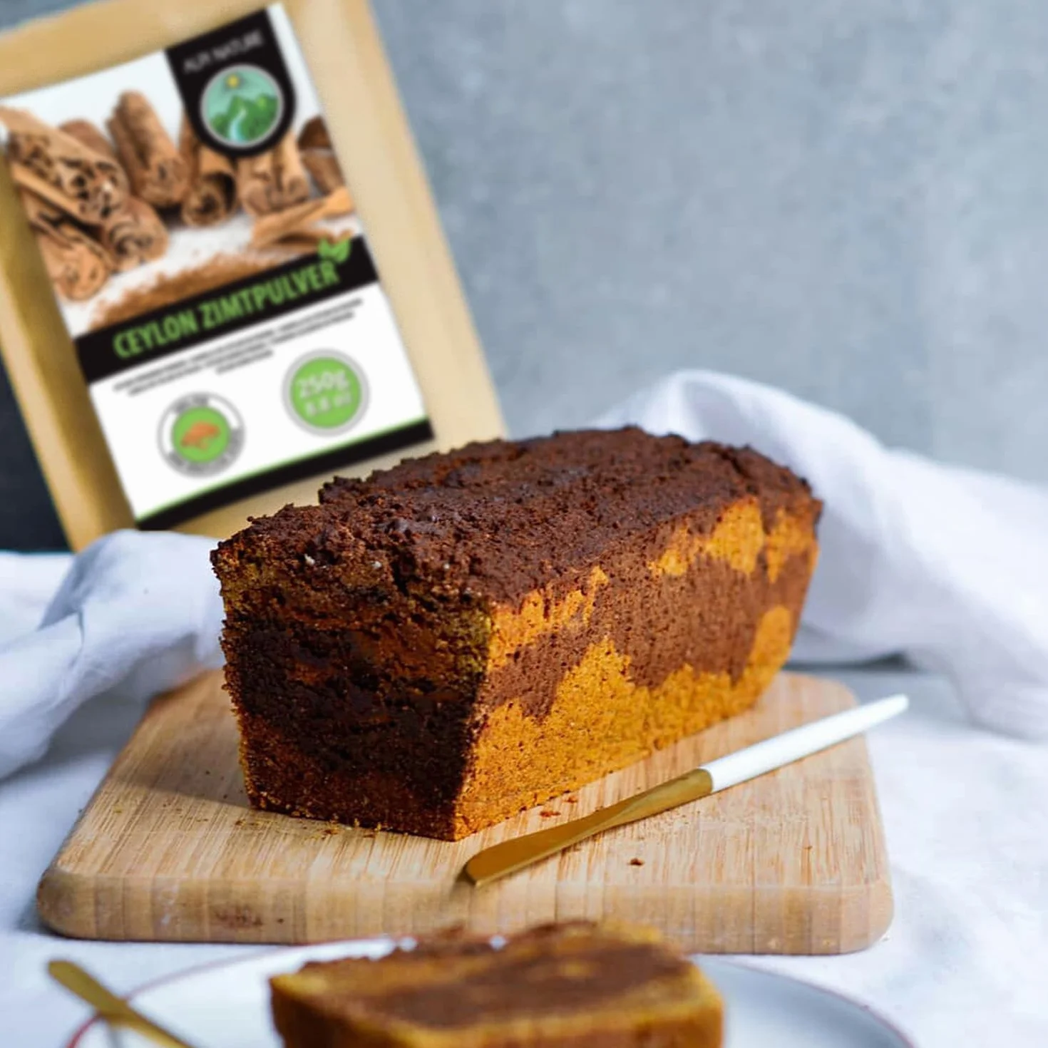 Ceylon cynamon (500 g), proszek cynamonowy, 100% naturalny, delikatnie suszony i mielony, naturalny bez dodatków, wegański