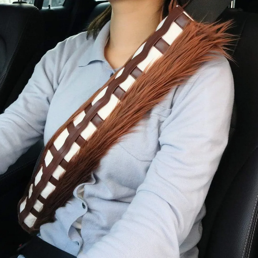 GNEGNI Star Wars Chewbacca Pasek Bezpieczeństwa z Osłoną na Ramię do Samochodu i Torby Ręcznej