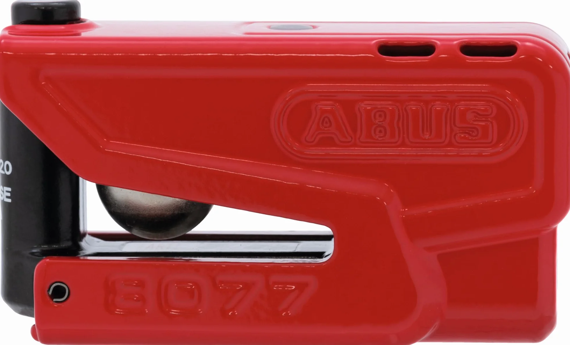 Abus Granit Detecto XPlus 8077 2.0 Blokada hamulca motocyklowego z inteligentnym alarmem i alarmem - z hartowanej stali - do wysokiej jakości ochrony motocykli - czerwony