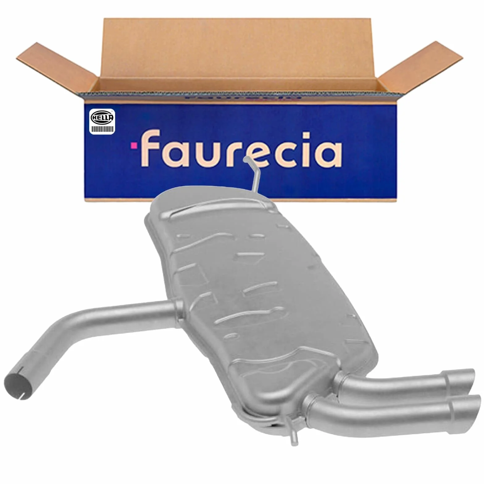 HELLA 8LD 366 036-511 Tłumik końcowy - Easy2Fit® Kit - z tyłu - dwuczęściowy - Komplet z elementami do montażu