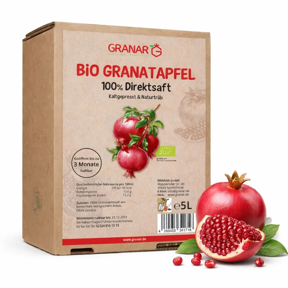 Sok z granatów organiczny 5L Granar 100% naturalny niefiltrowany