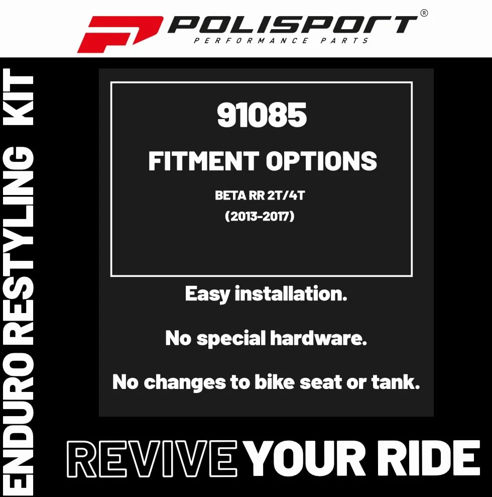 POLISPORT 91085 - Polisport Enduro Restyling zestaw replik dla tych, którzy szukają jakości OEM do motocykli BETA w kolorze czerwonym